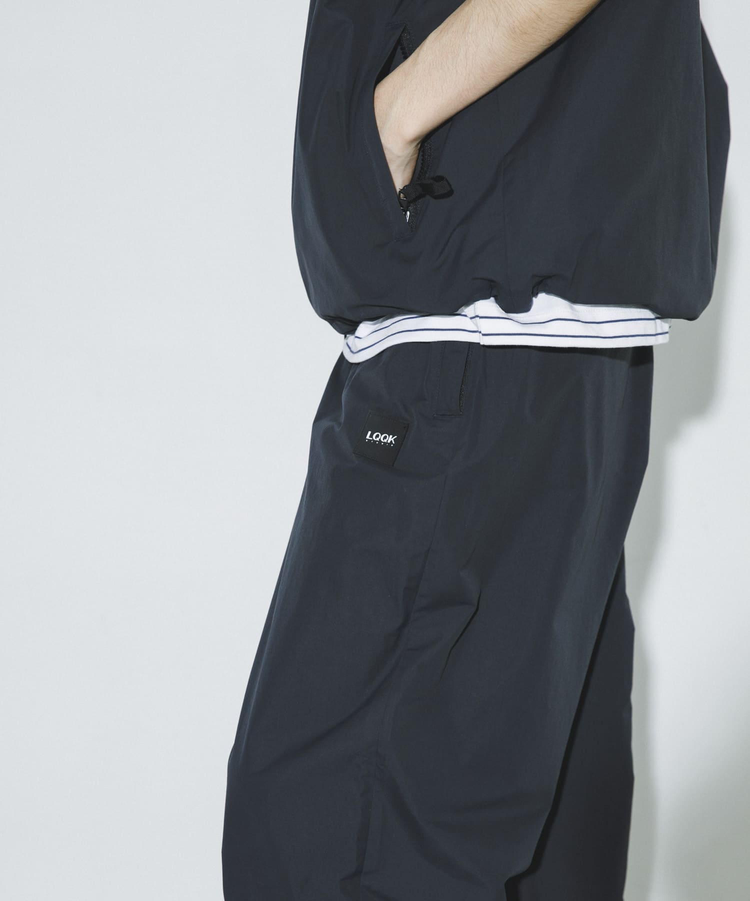 LQQK Studio　NYLON PANTS NAVY M
