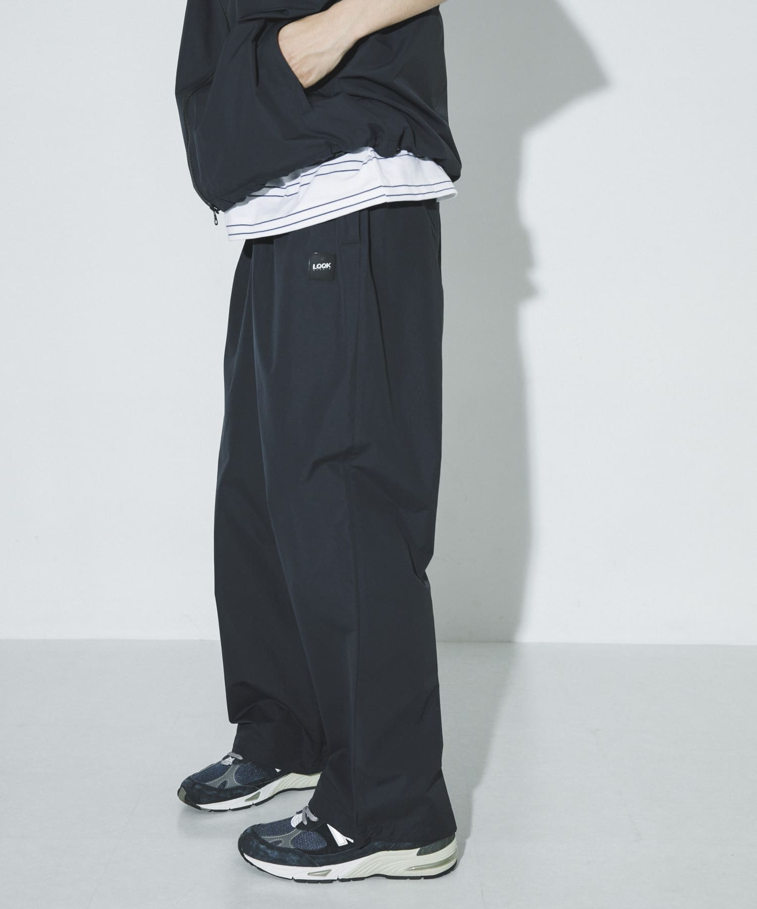 LQQK Studio　NYLON PANTS NAVY M