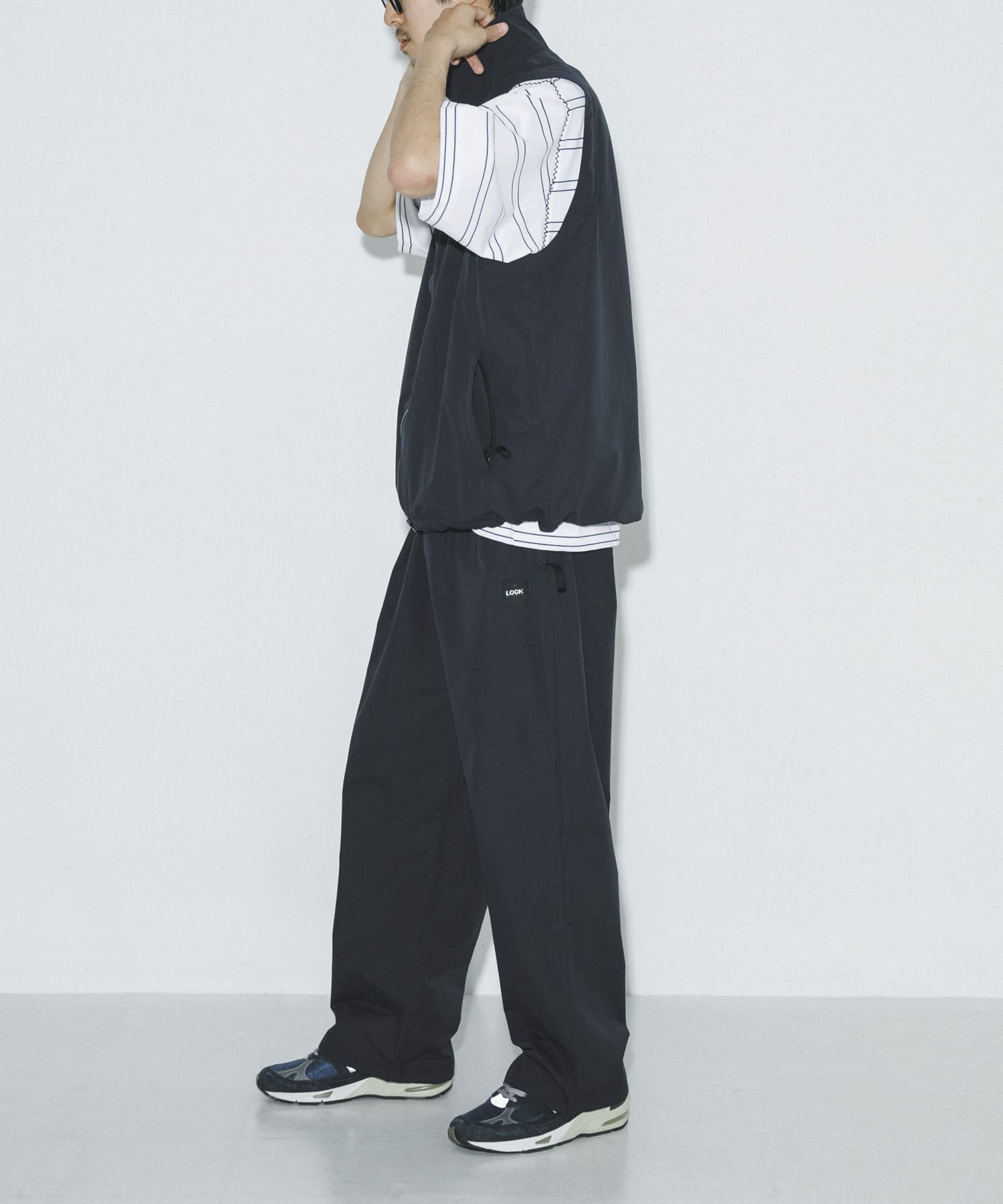 LQQK Studio　NYLON PANTS NAVY M