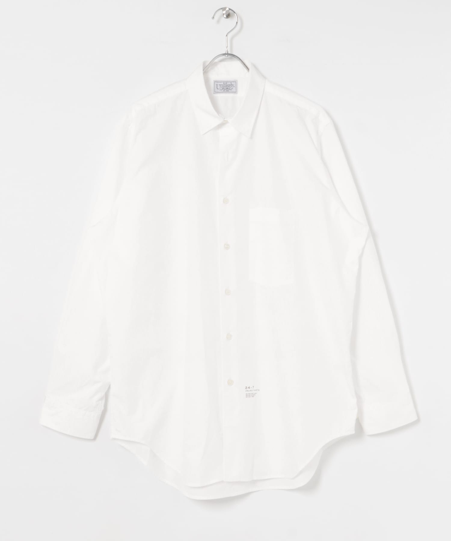 Unlikely　Regular Collar Shirts White L