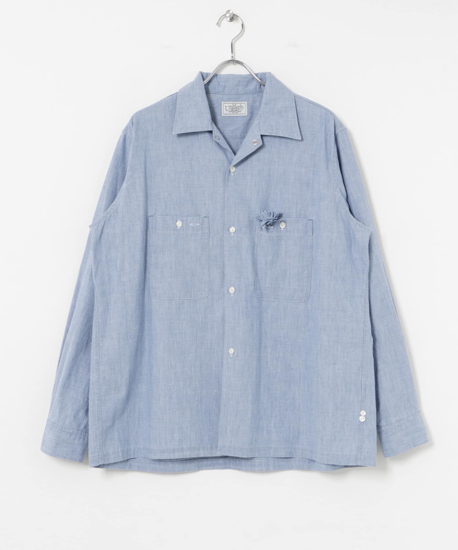 Unlikely Open Collar Work Chambray(M Indigo): トップス｜URBAN