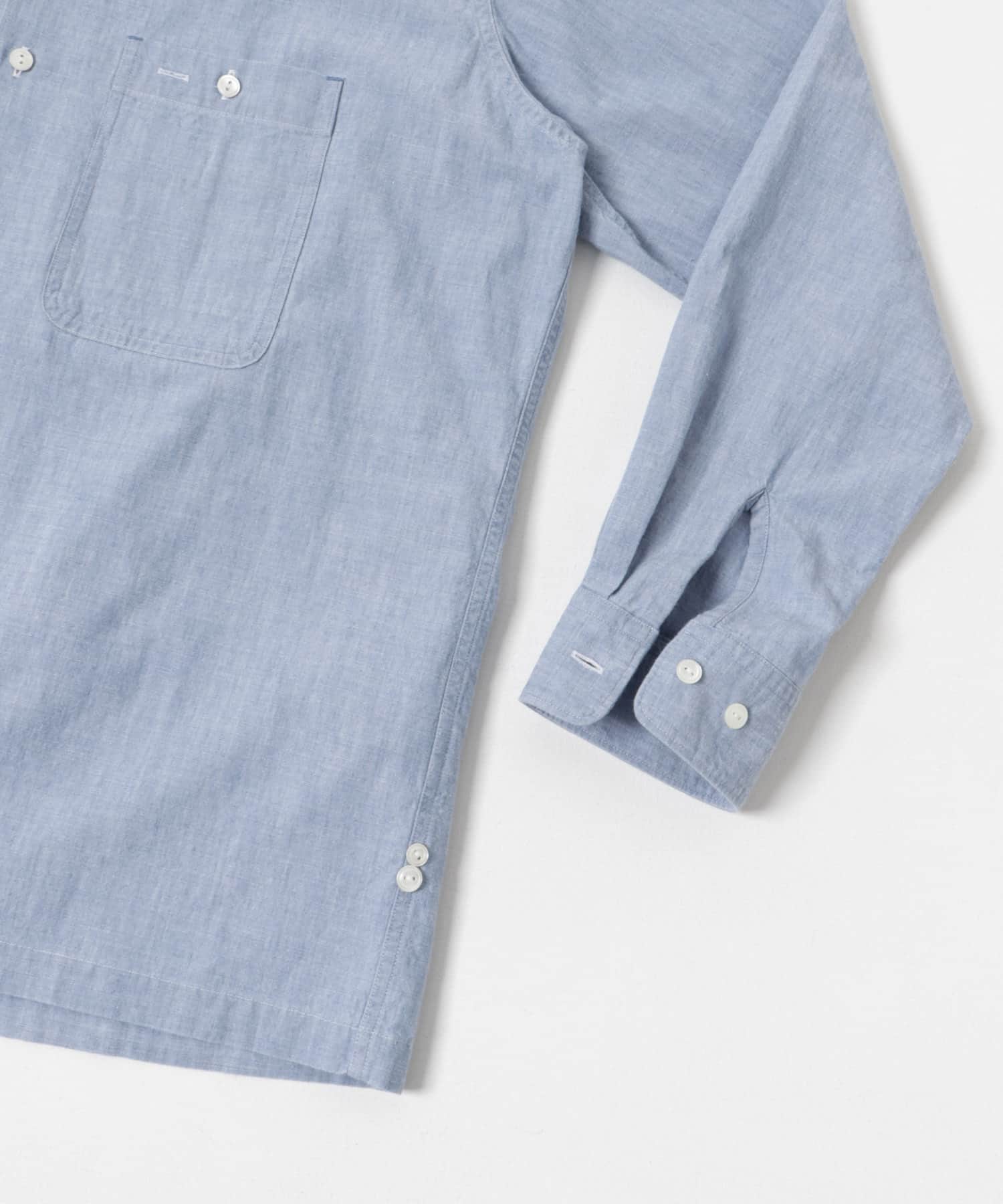 Unlikely　Open Collar Work Chambray Indigo M