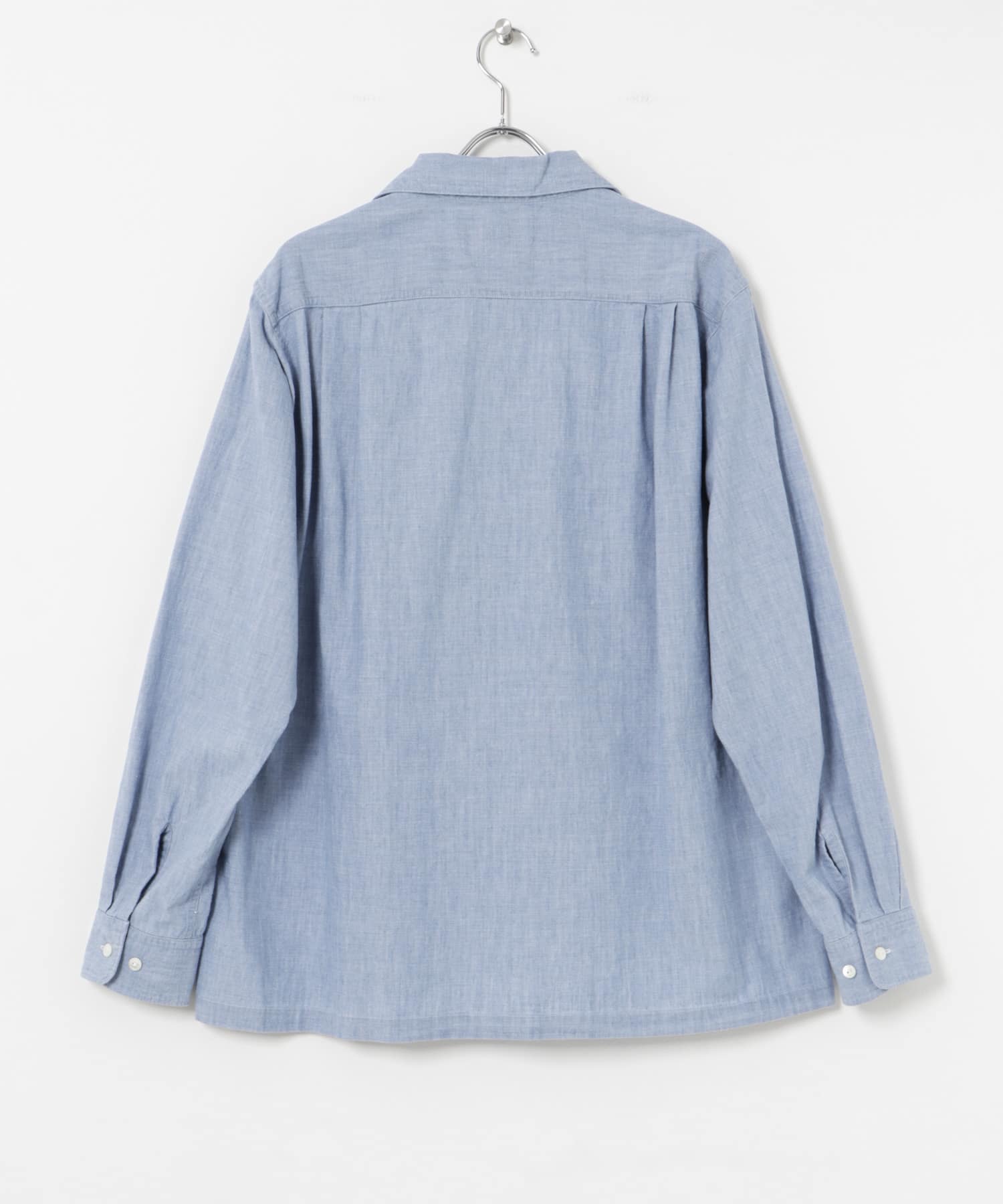 Unlikely　Open Collar Work Chambray Indigo M