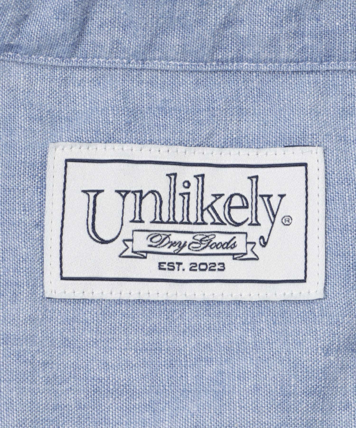 Unlikely　Open Collar Work Chambray Indigo L