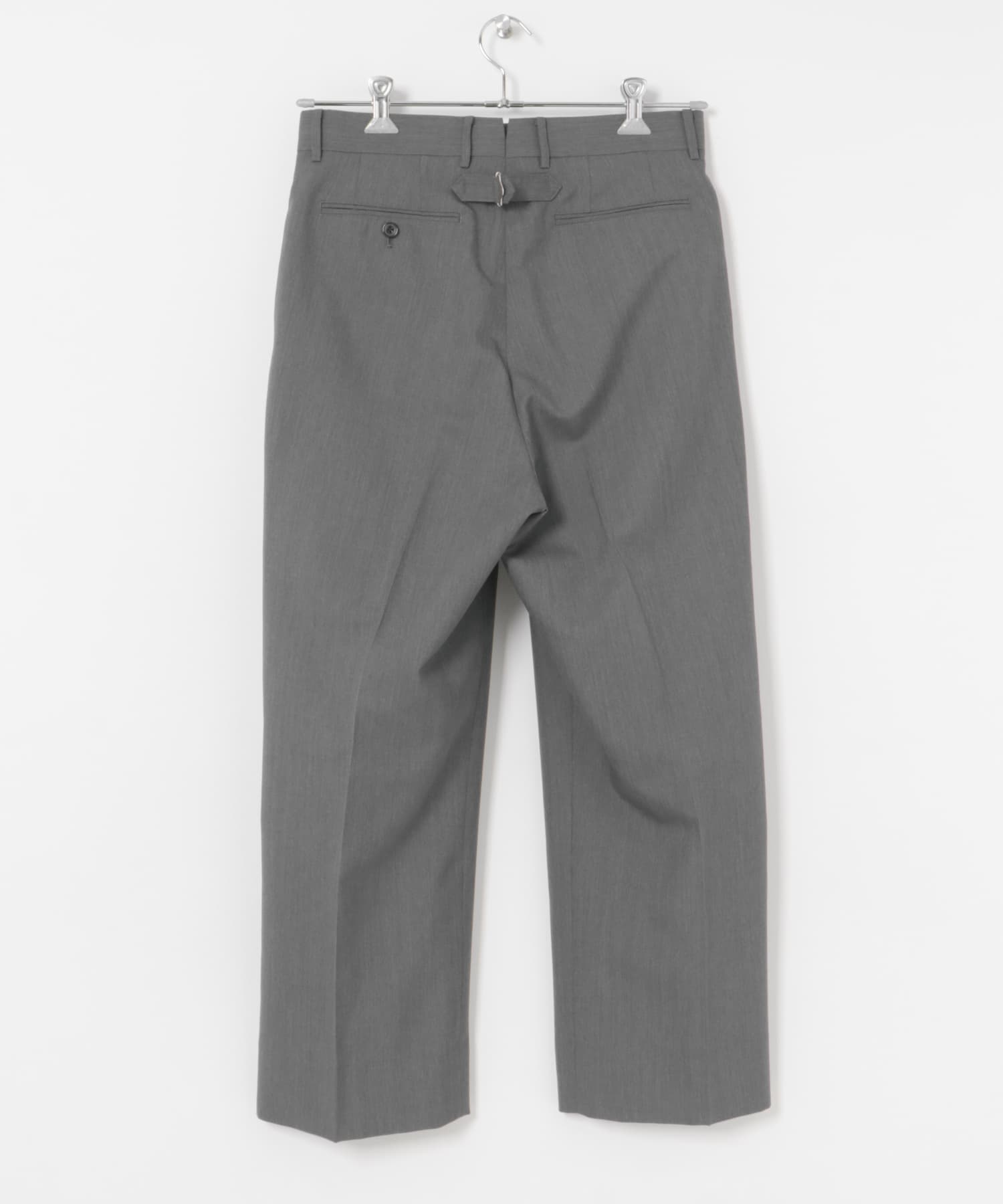Unlikely　Back Strap Plain Front Trousers 2025 Gray S