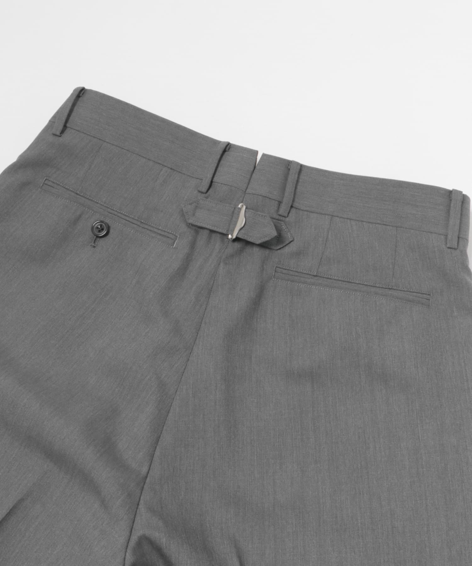 Unlikely　Back Strap Plain Front Trousers 2025 Gray S