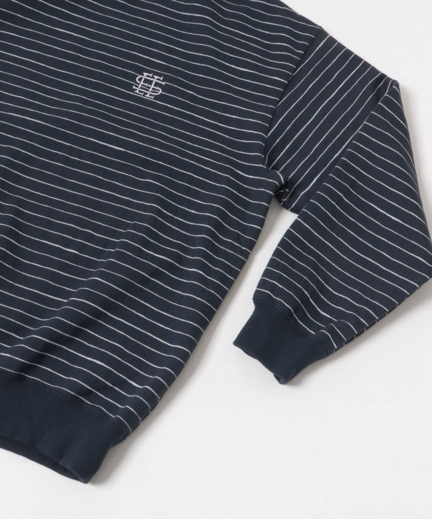 SEE SEE　BOARDER CREW SWEAT D.NVY/WHT M