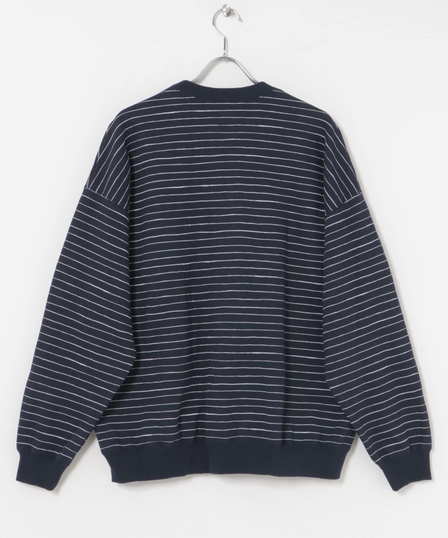 SEE SEE　BOARDER CREW SWEAT D.NVY/WHT M