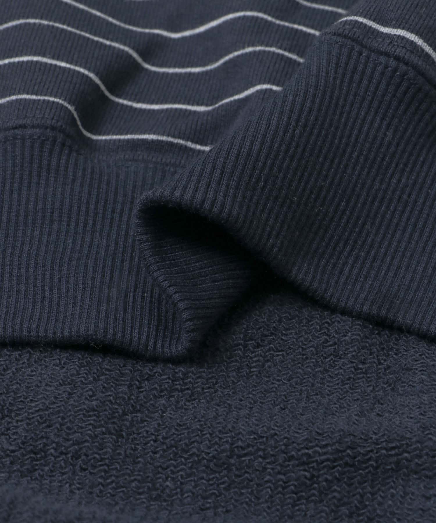 SEE SEE　BOARDER CREW SWEAT D.NVY/WHT M