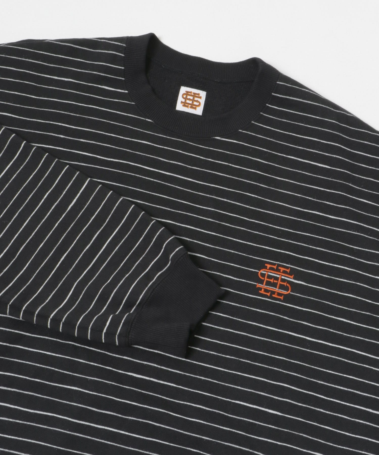 SEE SEE　BOARDER CREW SWEAT BLK/WHT M