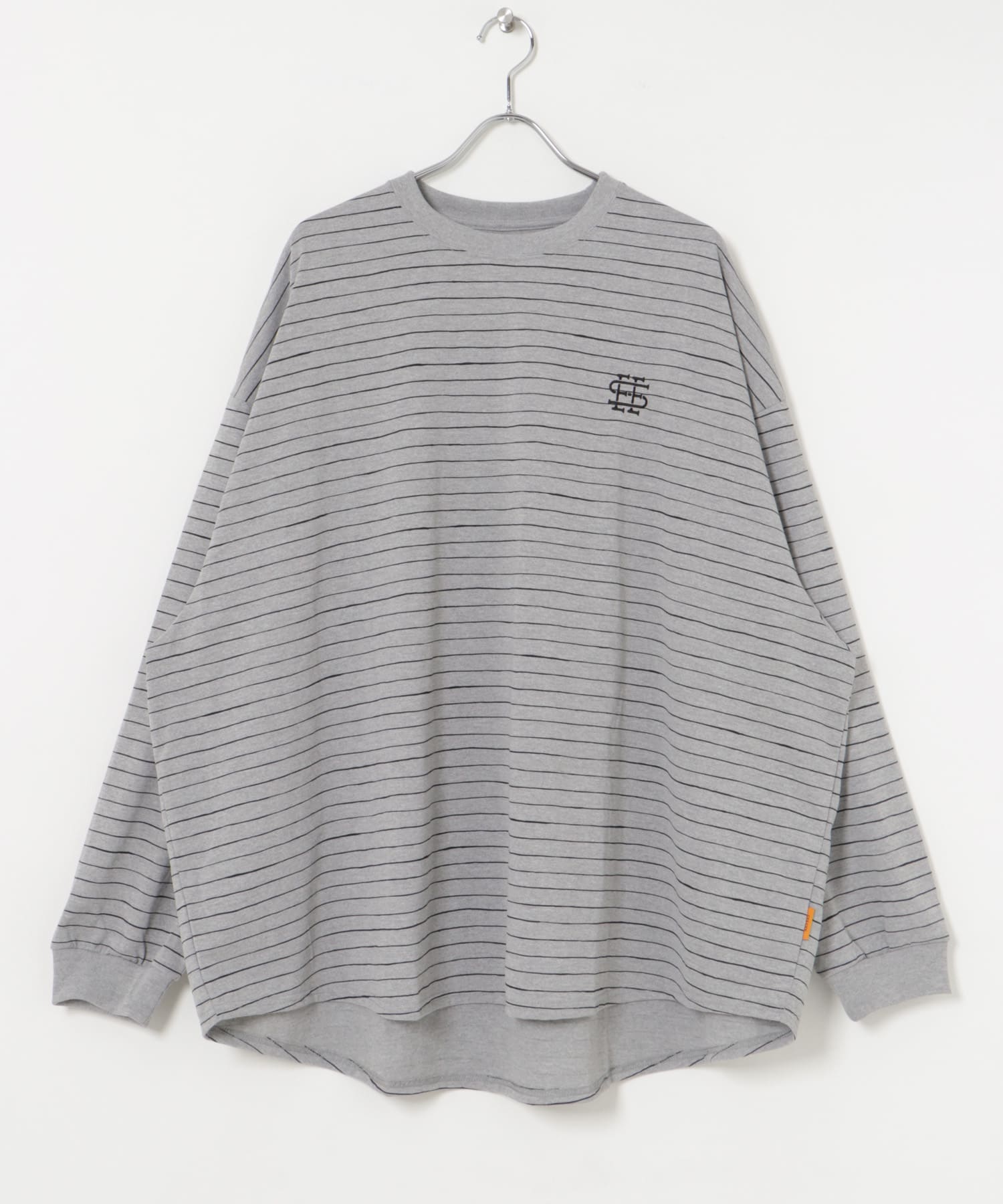 SEE SEE　SUPER BIG ROUND BORDER LONG SLEEVE GRY杢/BLK M