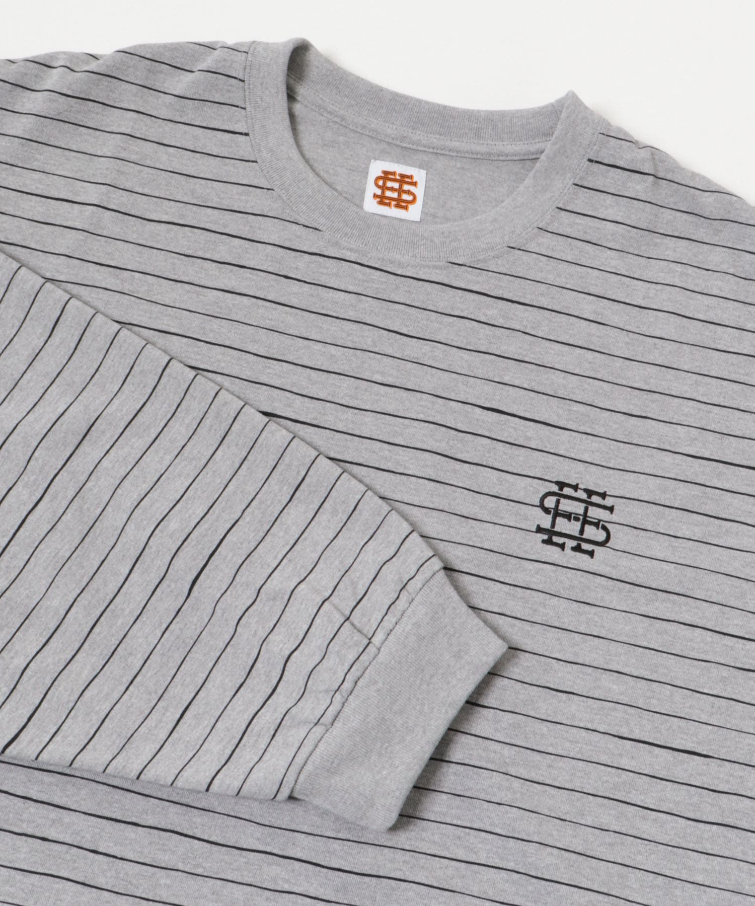 SEE SEE　SUPER BIG ROUND BORDER LONG SLEEVE GRY杢/BLK M