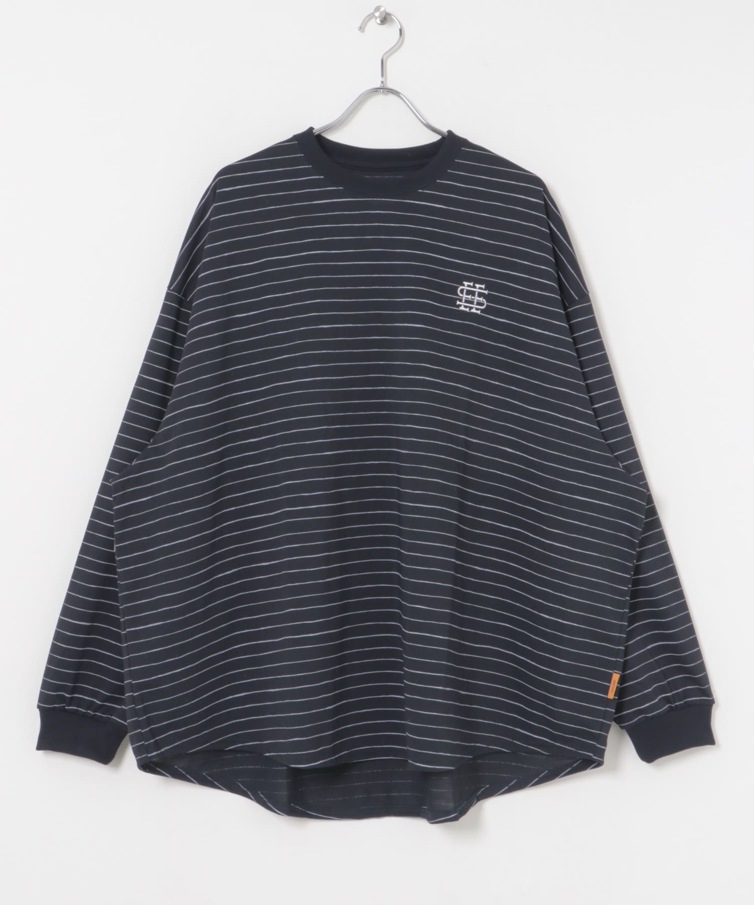 SEE SEE　SUPER BIG ROUND BORDER LONG SLEEVE D.NVY/WHT M