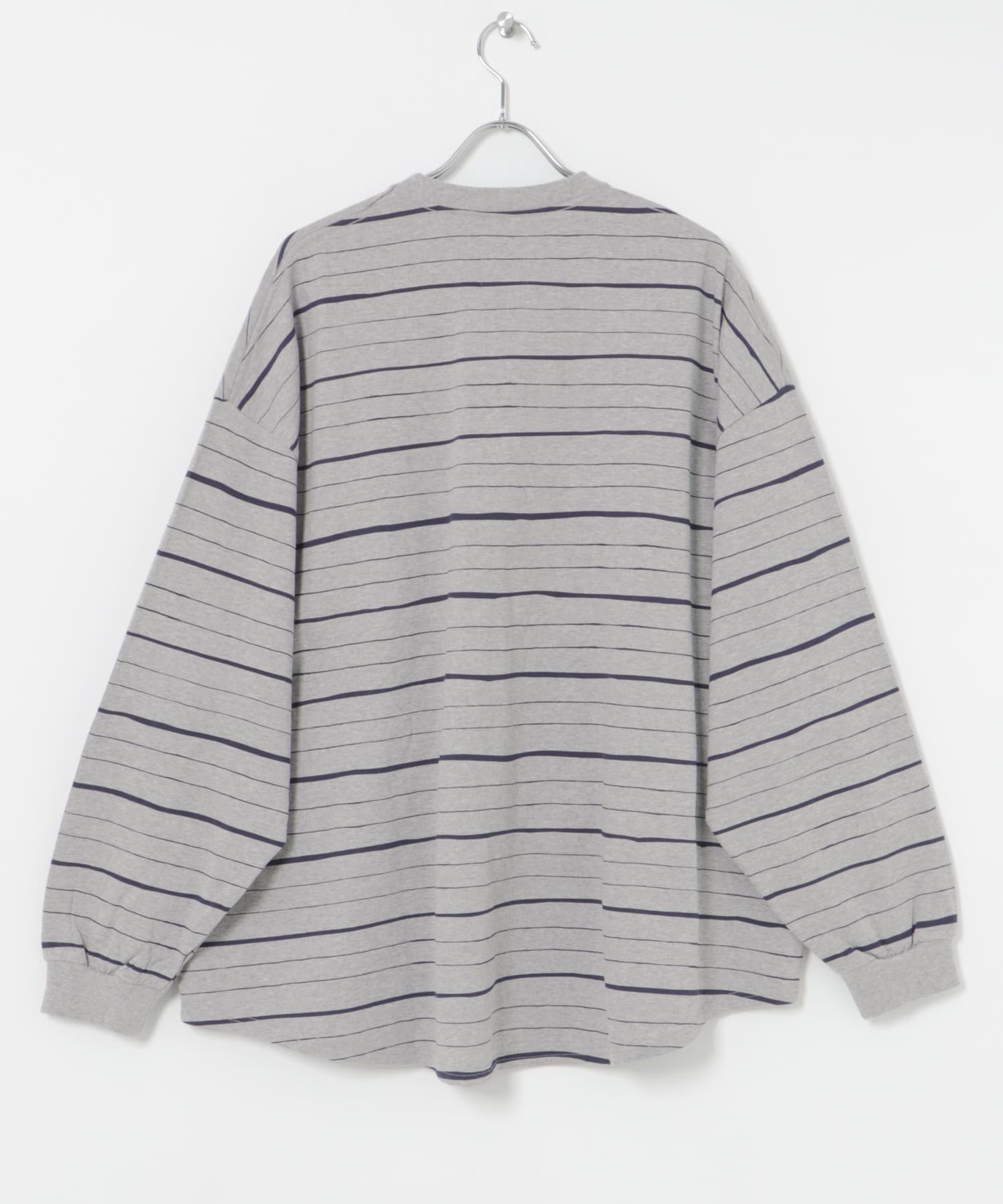 SFC　SUPER BIG MIX SIDE STRIPES LS TEE Grey/Navy L