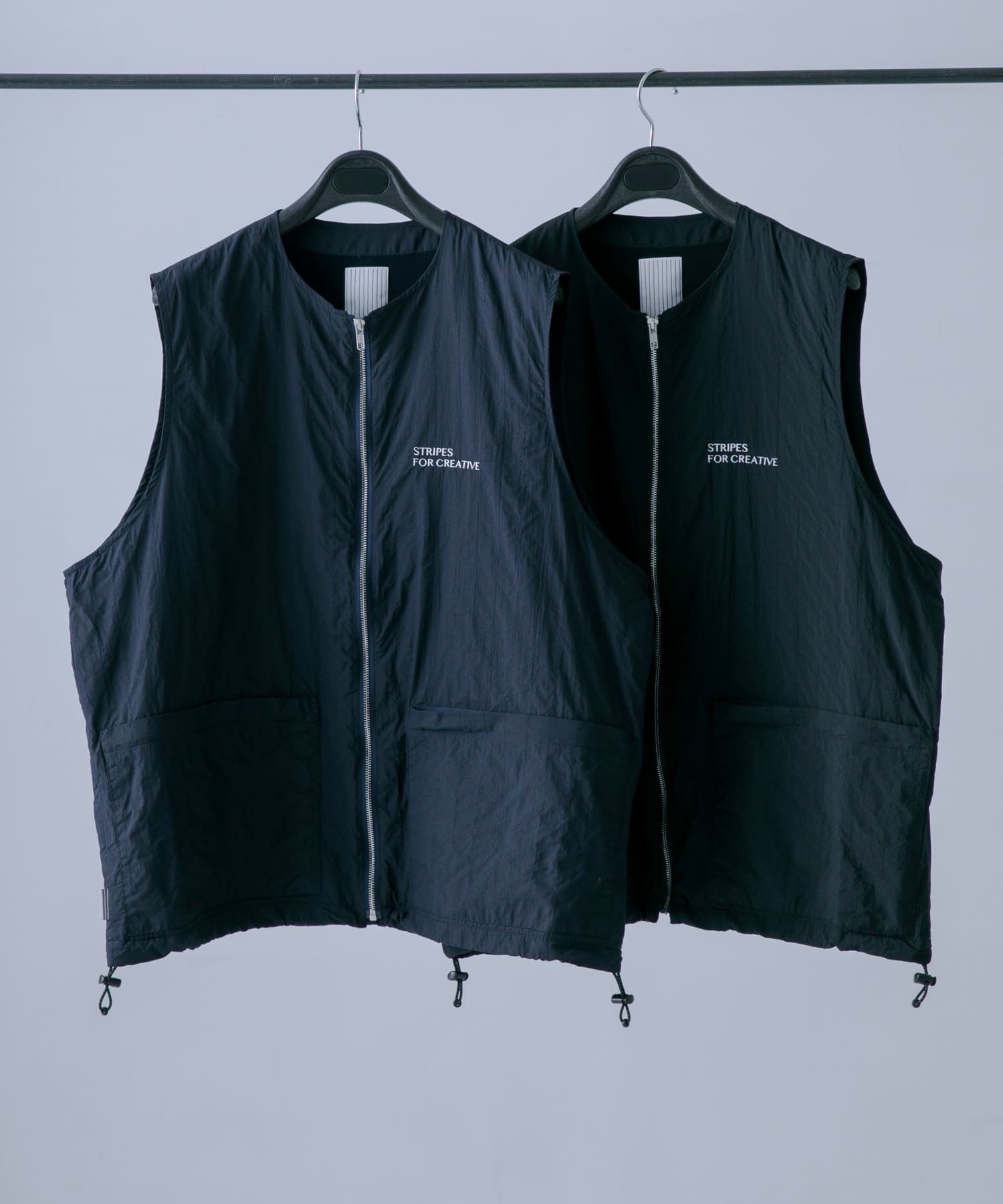 SFC　STITCHED  ZIP VEST Navy L