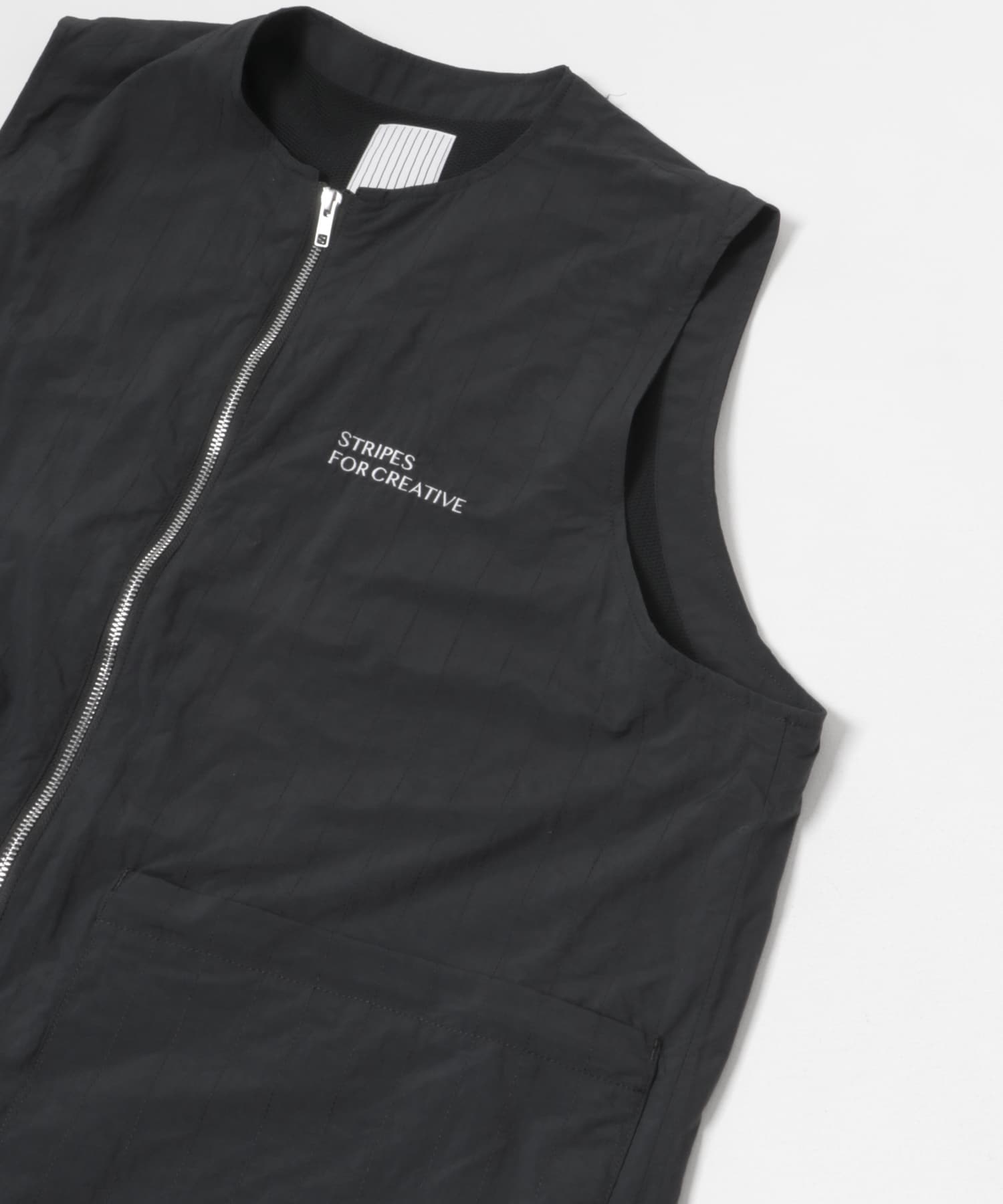 SFC　STITCHED  ZIP VEST Black L