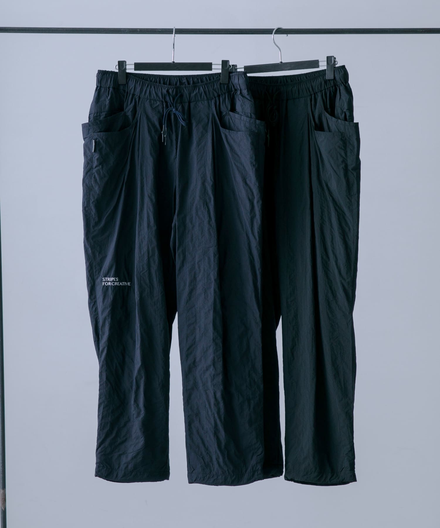 SFC　STITCHED WIDE TAPERED EASY PANTS Navy M