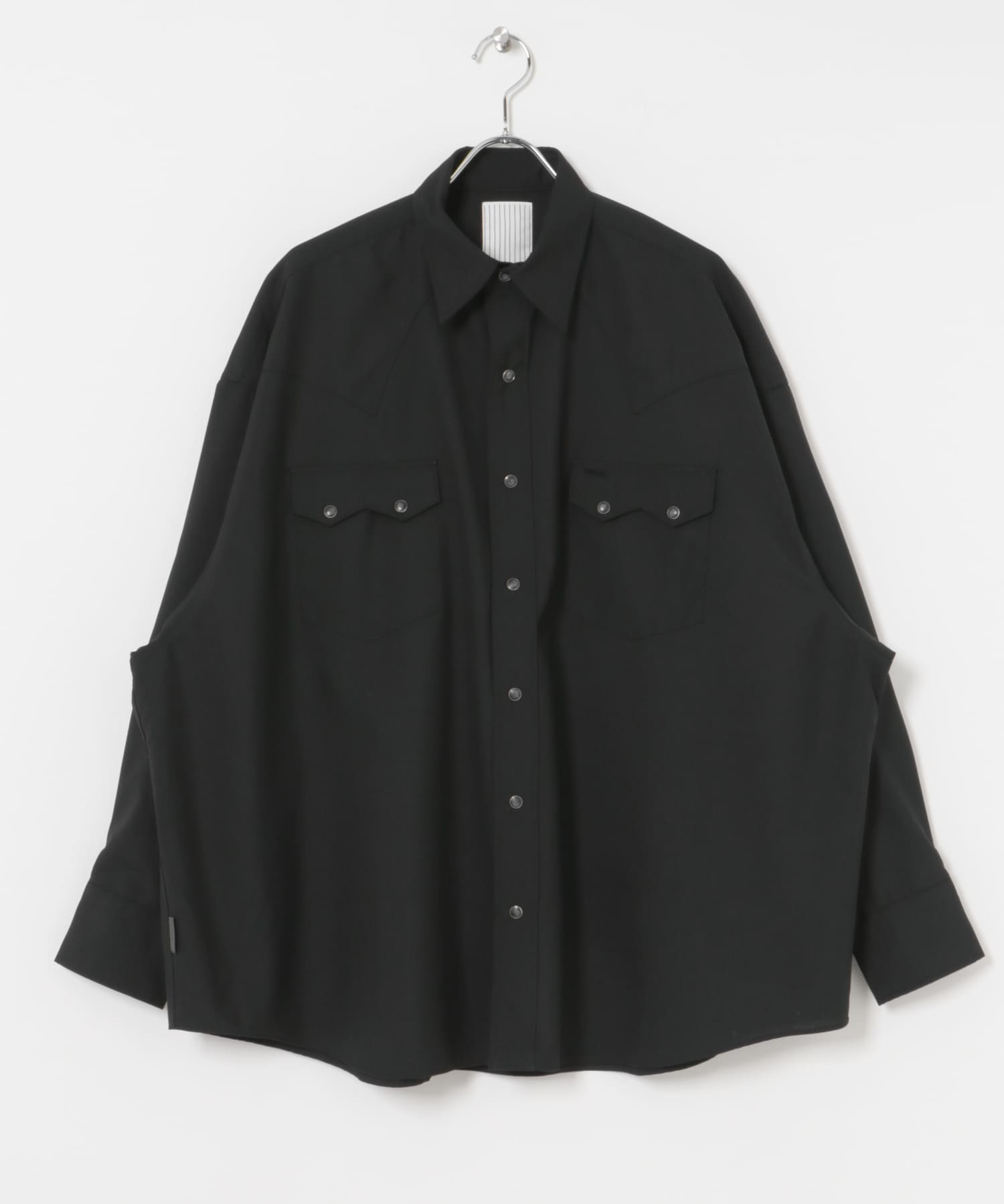 SFC　SUMMER WOOL SHIRT Black L
