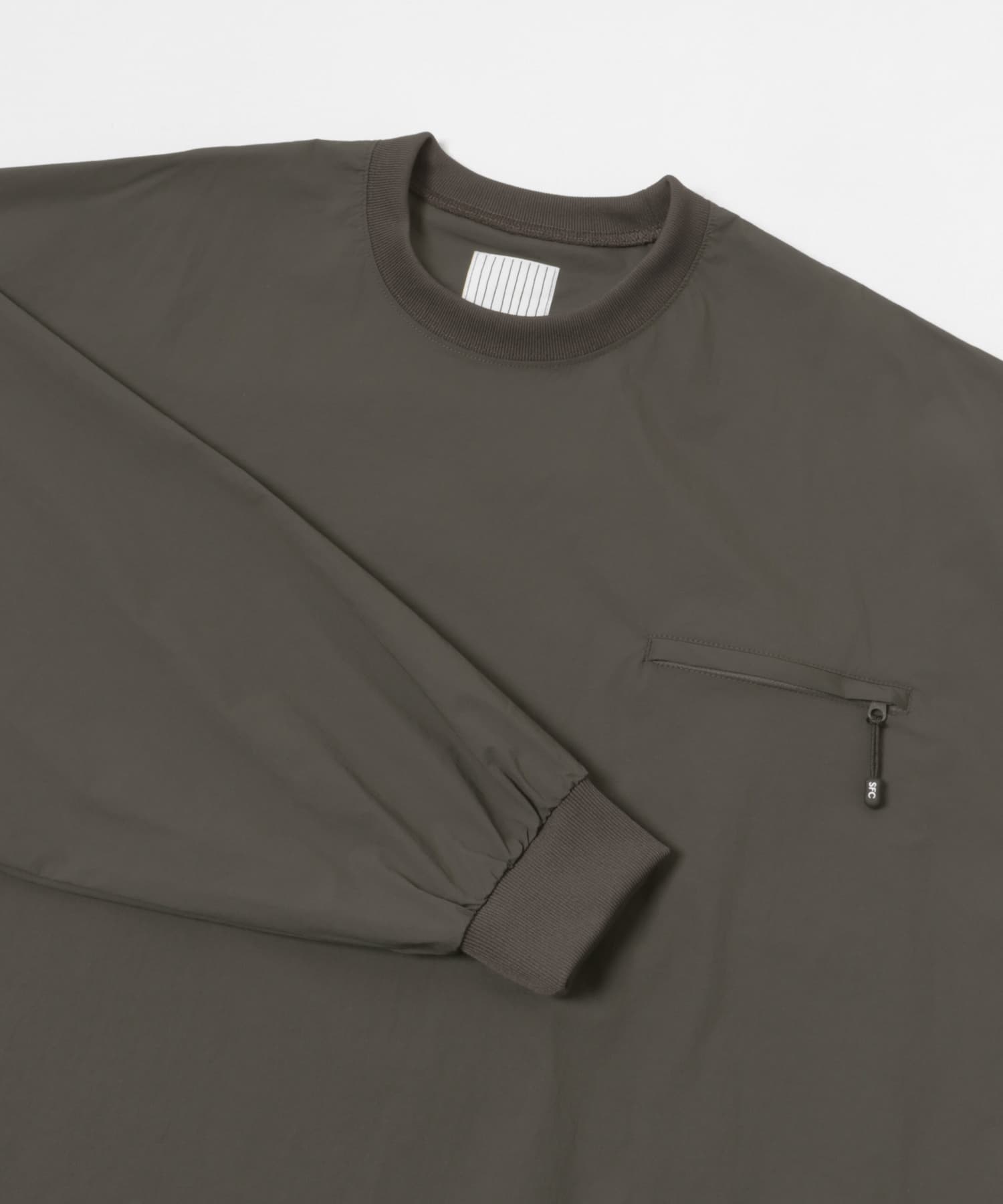 SFC　TECH POCKET NYLON LS TEE D Grey L