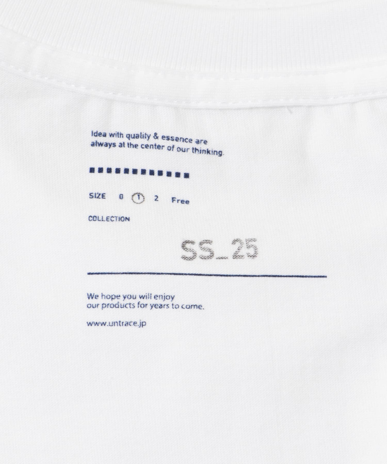 UNTRACE　_176 Tee S/S2 WHITE 1