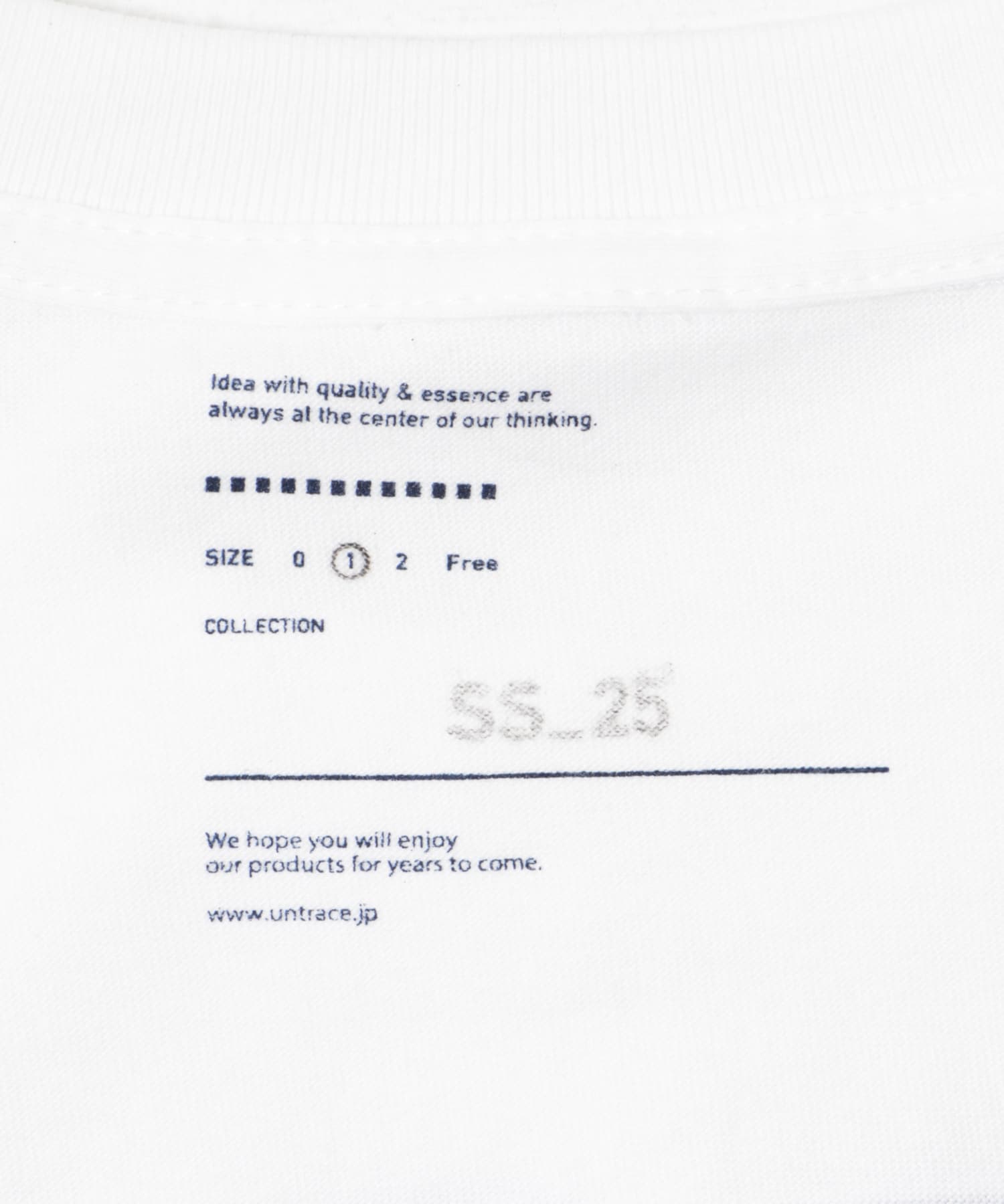 UNTRACE　_177 Tee S/S3 WHITE 1