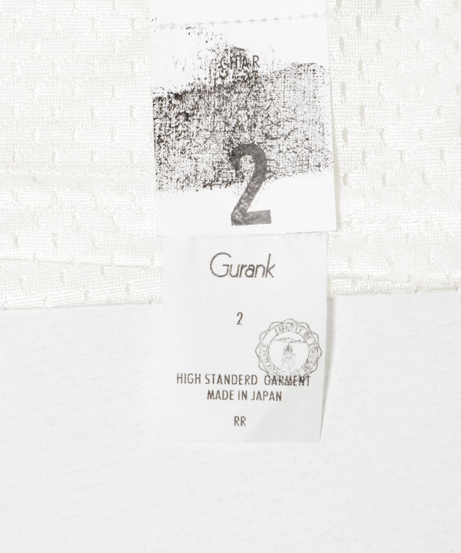 Gurank　Paint long sleeve mesh-T WHT 2