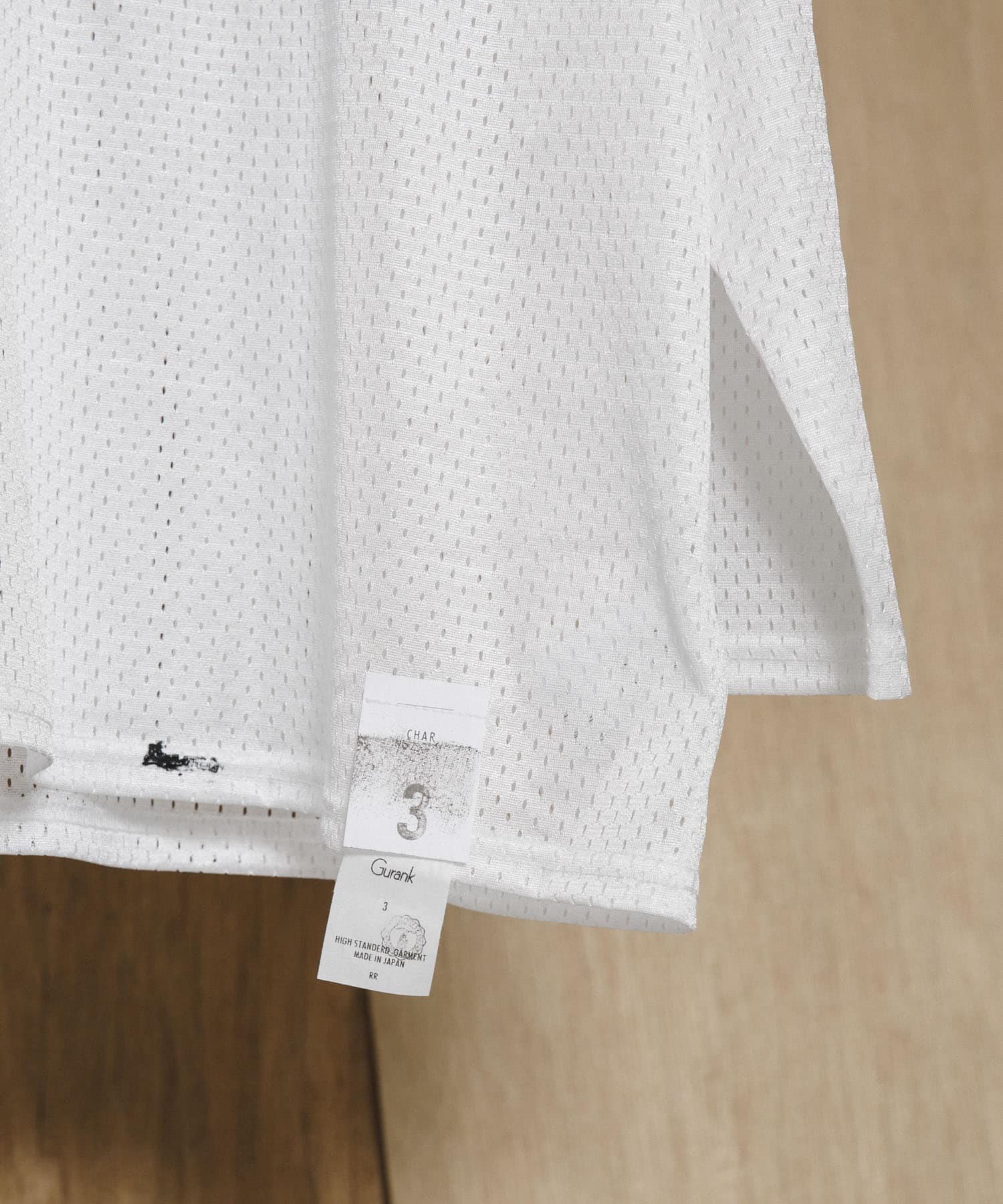 Gurank　Long sleeve mesh-T CHAR WHT 3