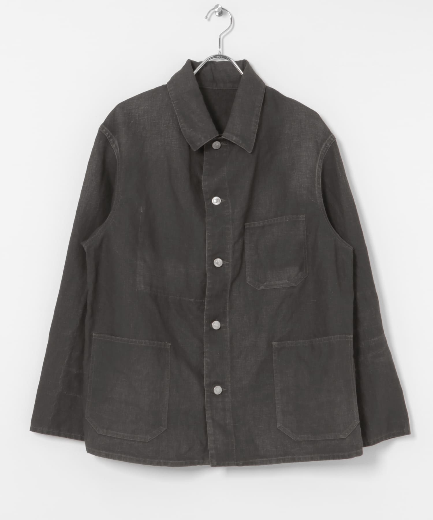 A PRESSE Vintage Black Linen Coverall(1 BLACK): アウター｜URBAN