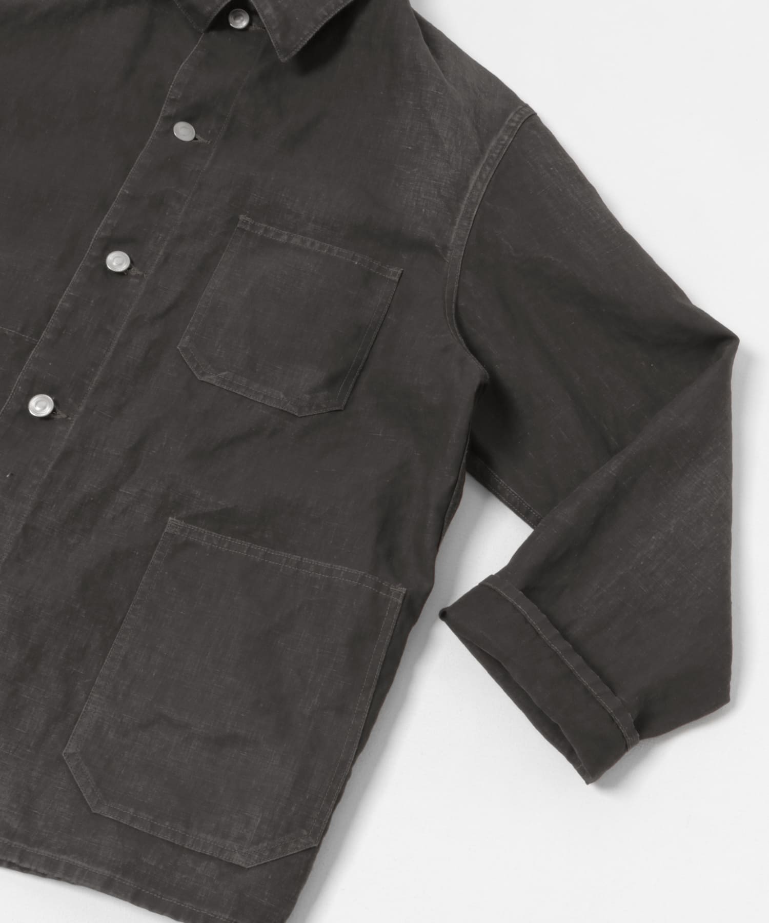 A PRESSE Vintage Black Linen Coverall(1 BLACK): アウター｜URBAN