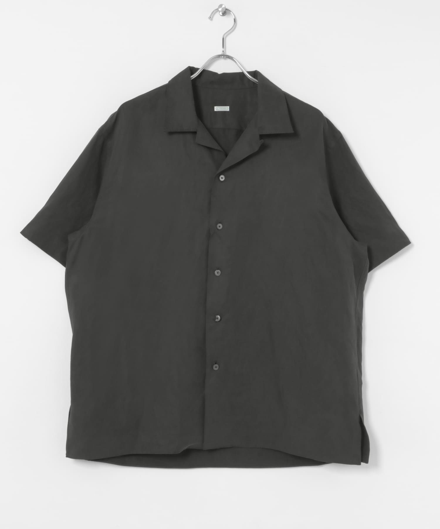 A PRESSE　Silk Linen Open Collar S/S Shirt
