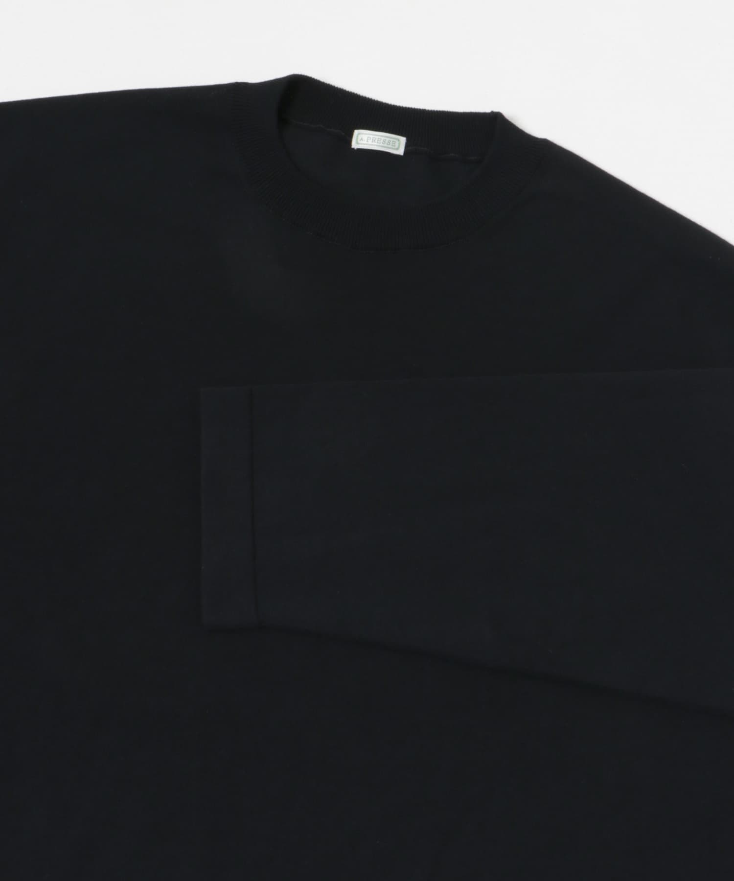 A PRESSE　High Twisted Cotton L/S  T-Shirt BLACK 2