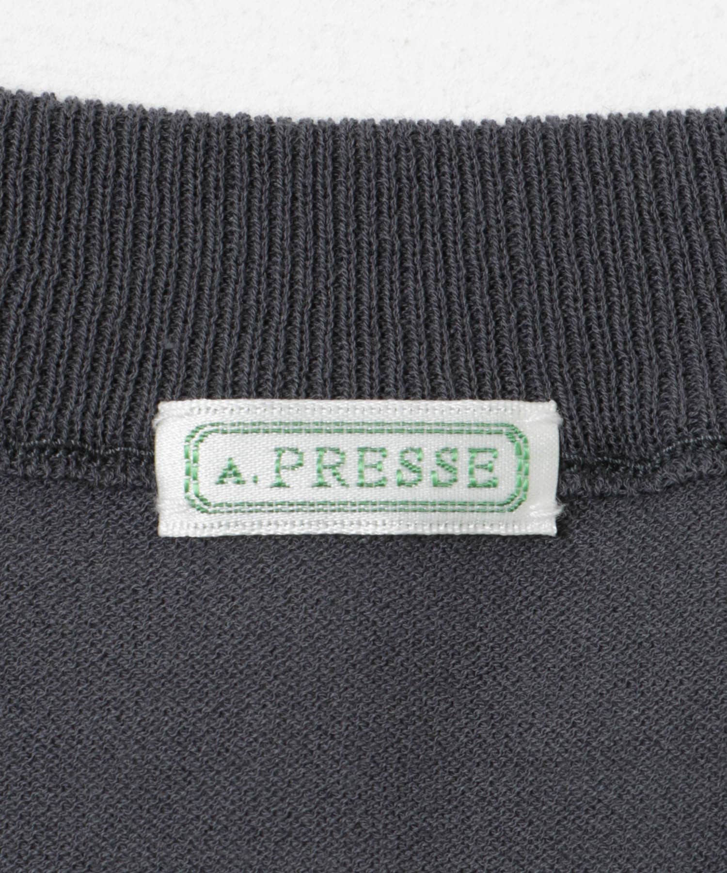 A PRESSE　High Twisted Cotton L/S  T-Shirt GRAY 2