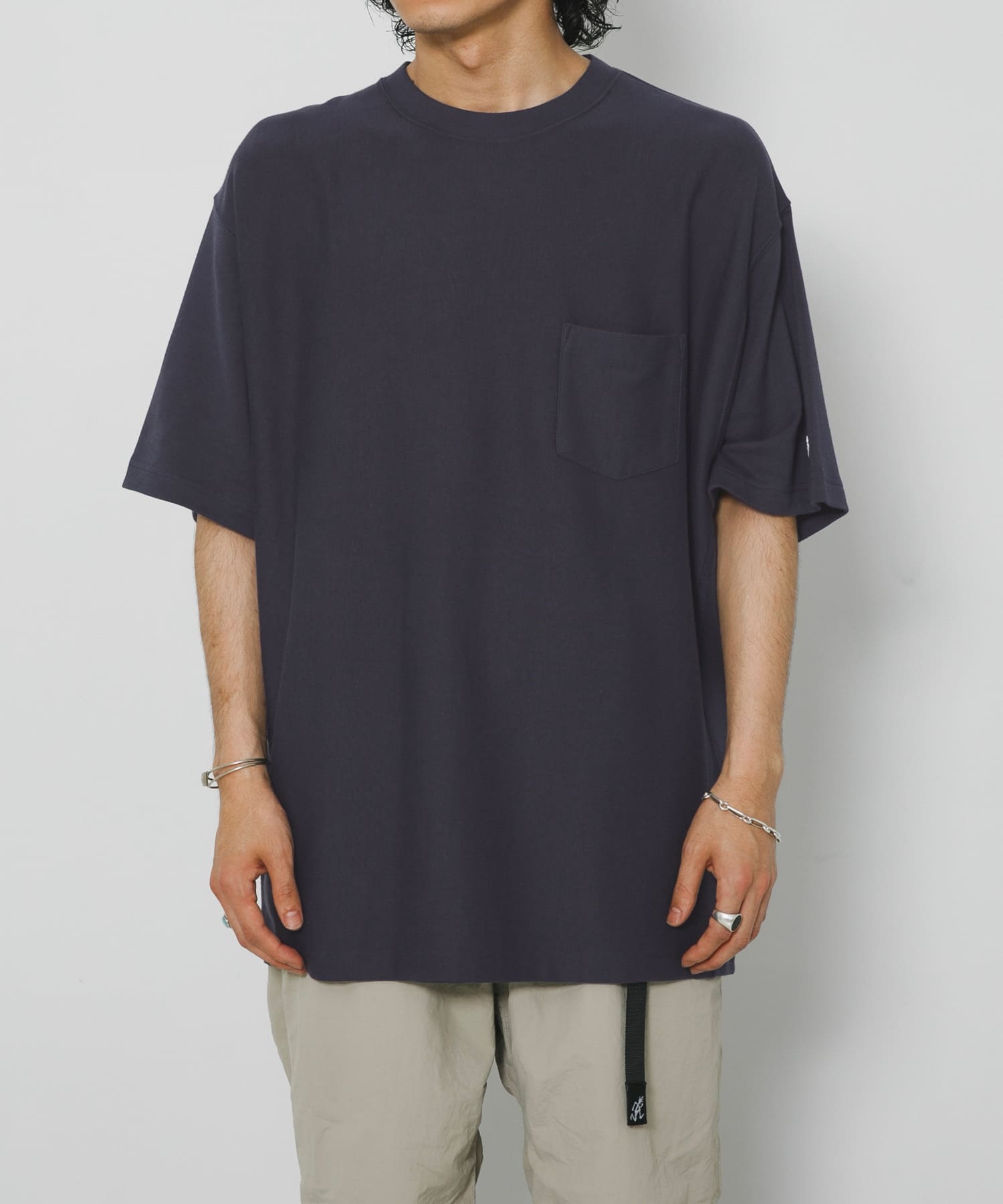 LOWERCASE×Champion　速乾ReverseWEave TEE NAVY M