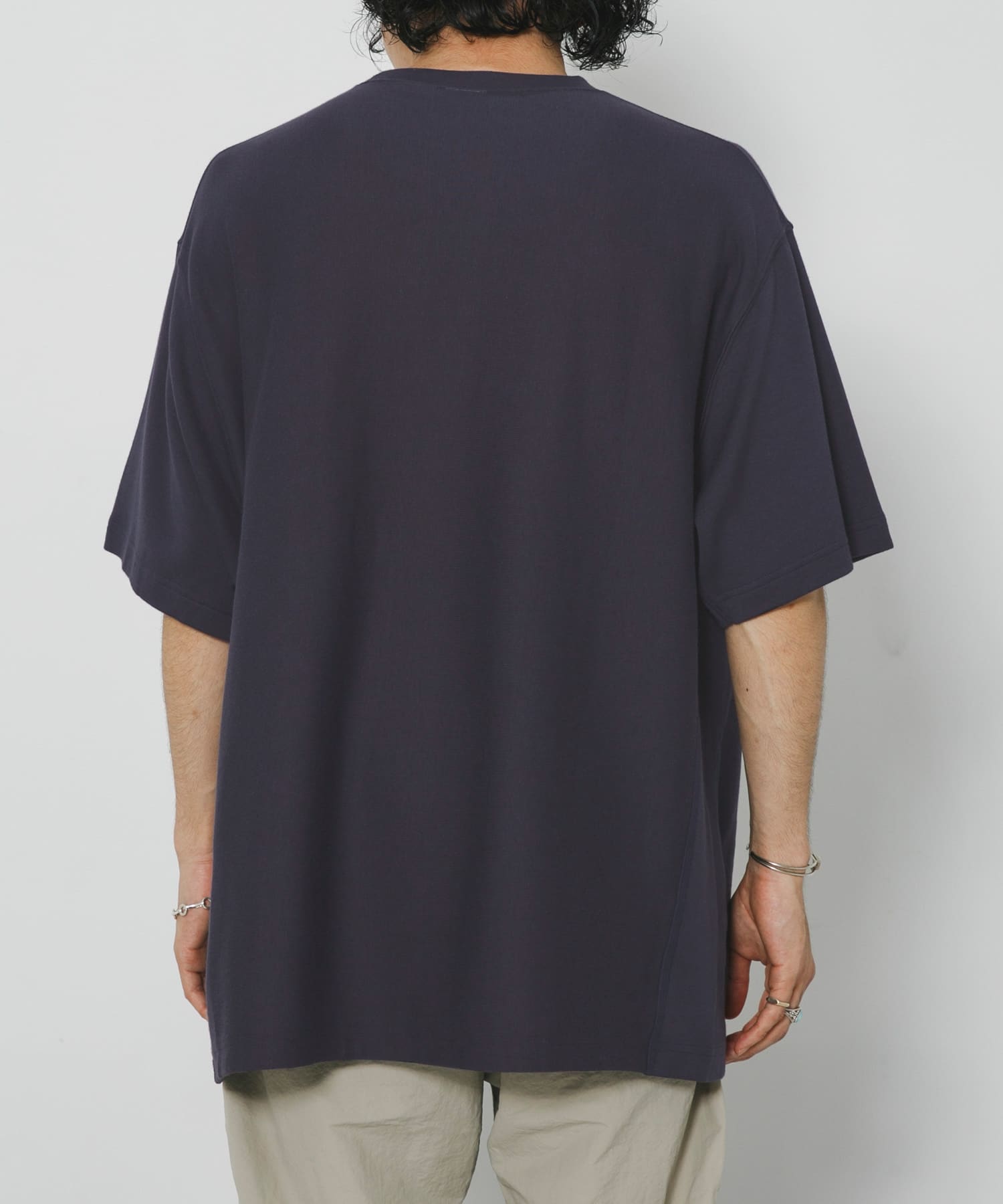 LOWERCASE×Champion　速乾ReverseWEave TEE NAVY M
