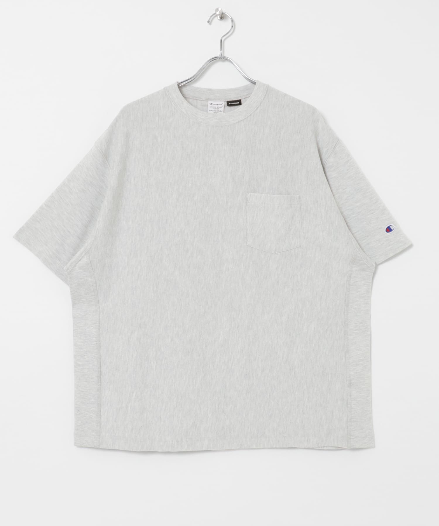 LOWERCASE×Champion　速乾ReverseWEave TEE GREY M