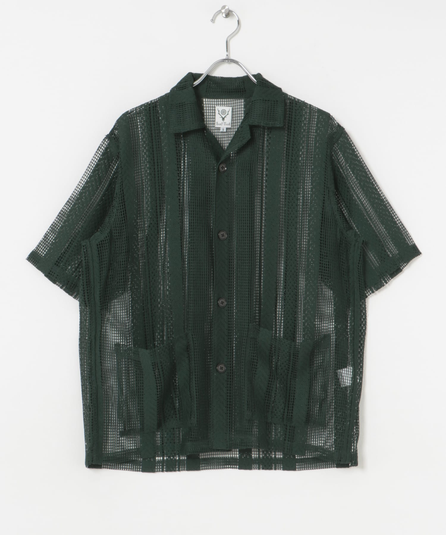 South2 West8　Cabana Shirt Green S
