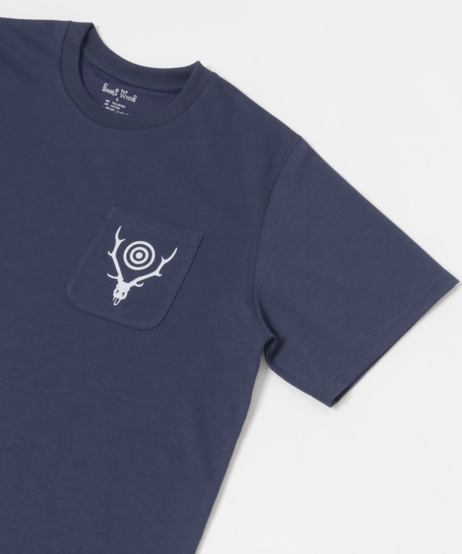 South2 West8　S/S Round Pocket Tee Navy S