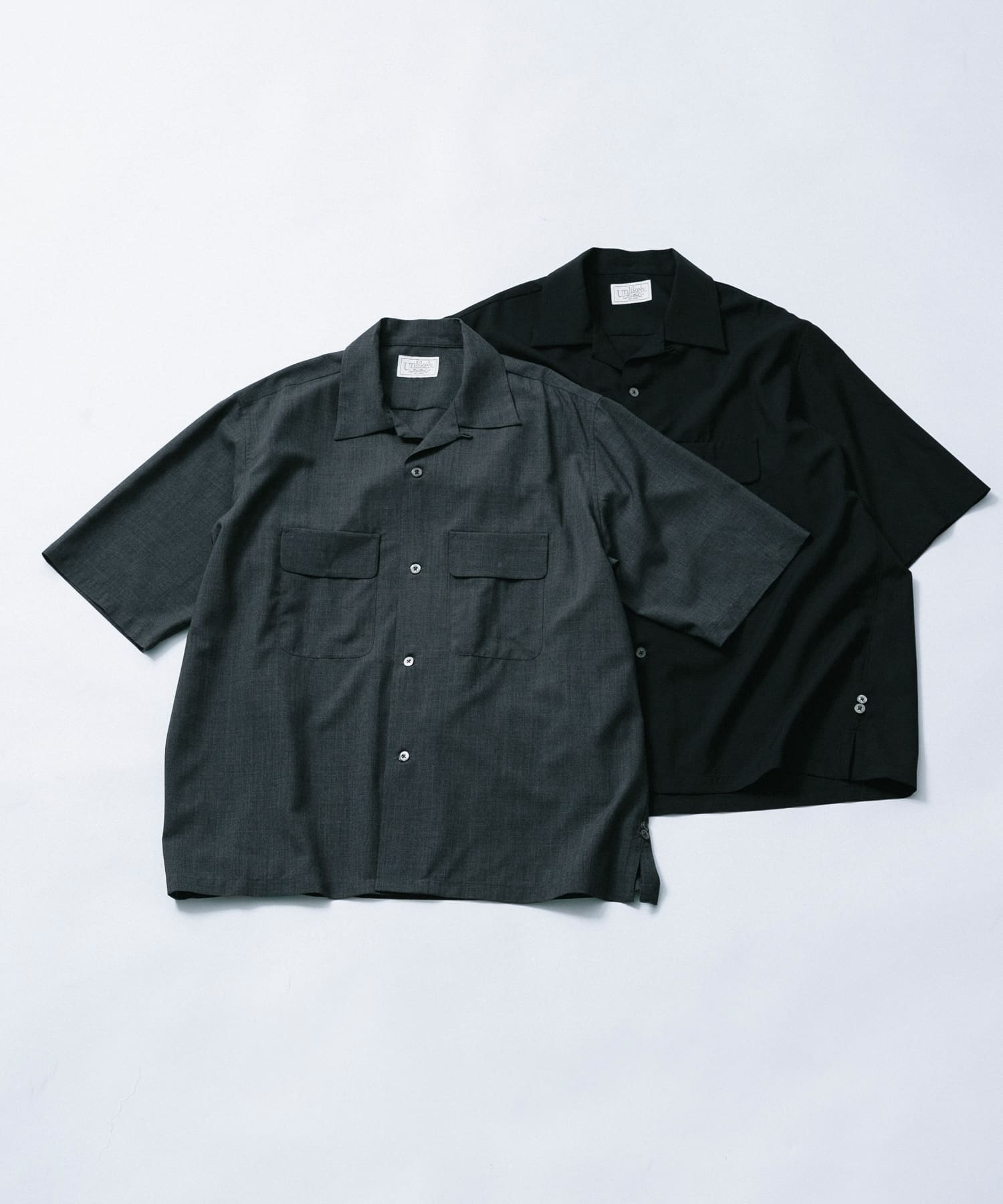 Unlikely　2P Sports Open Shirts S/S Tropical Charcoal L