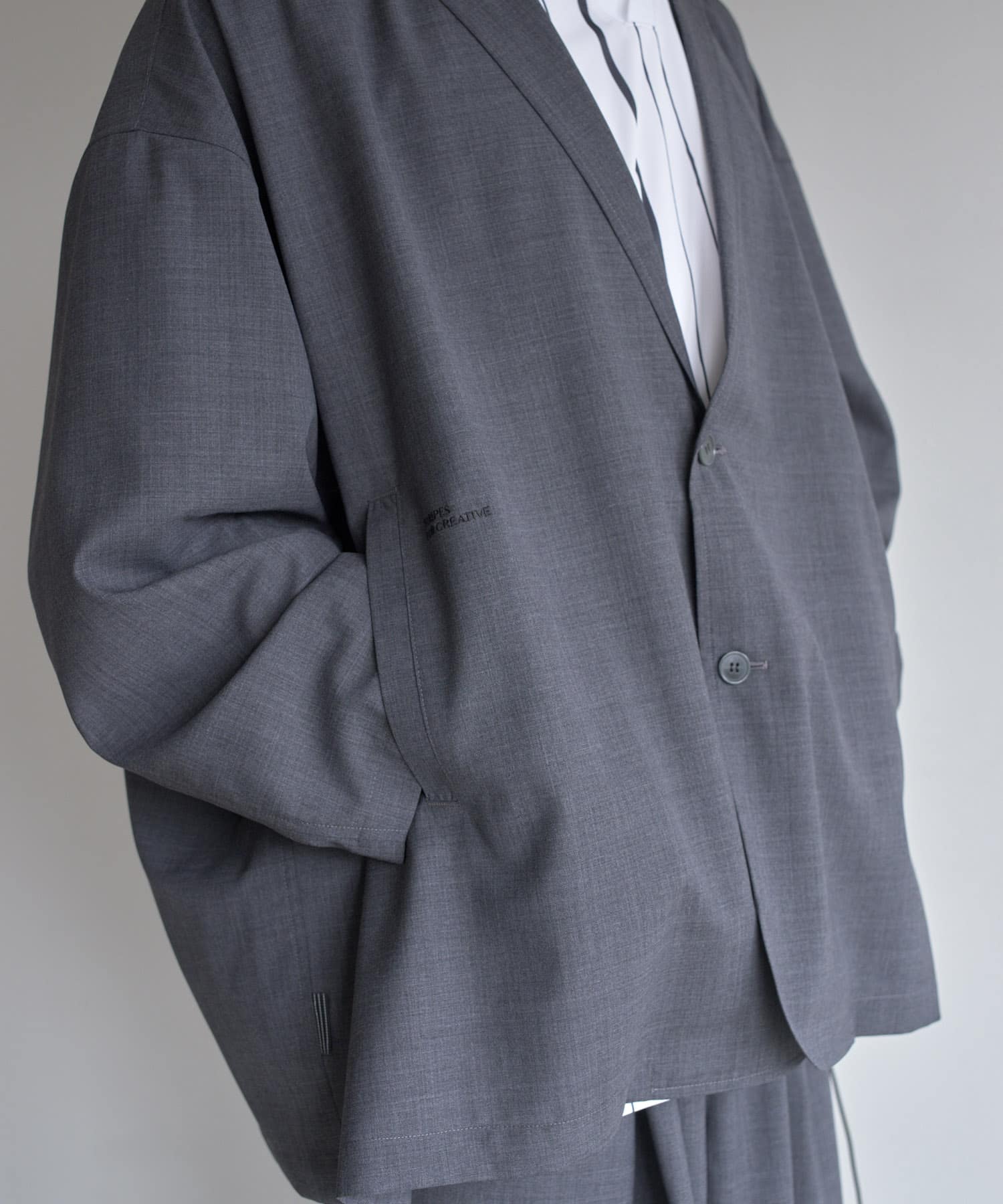 『別注』SFC×URBS　TAILORED SHIRT JACKET CHARCOAL M