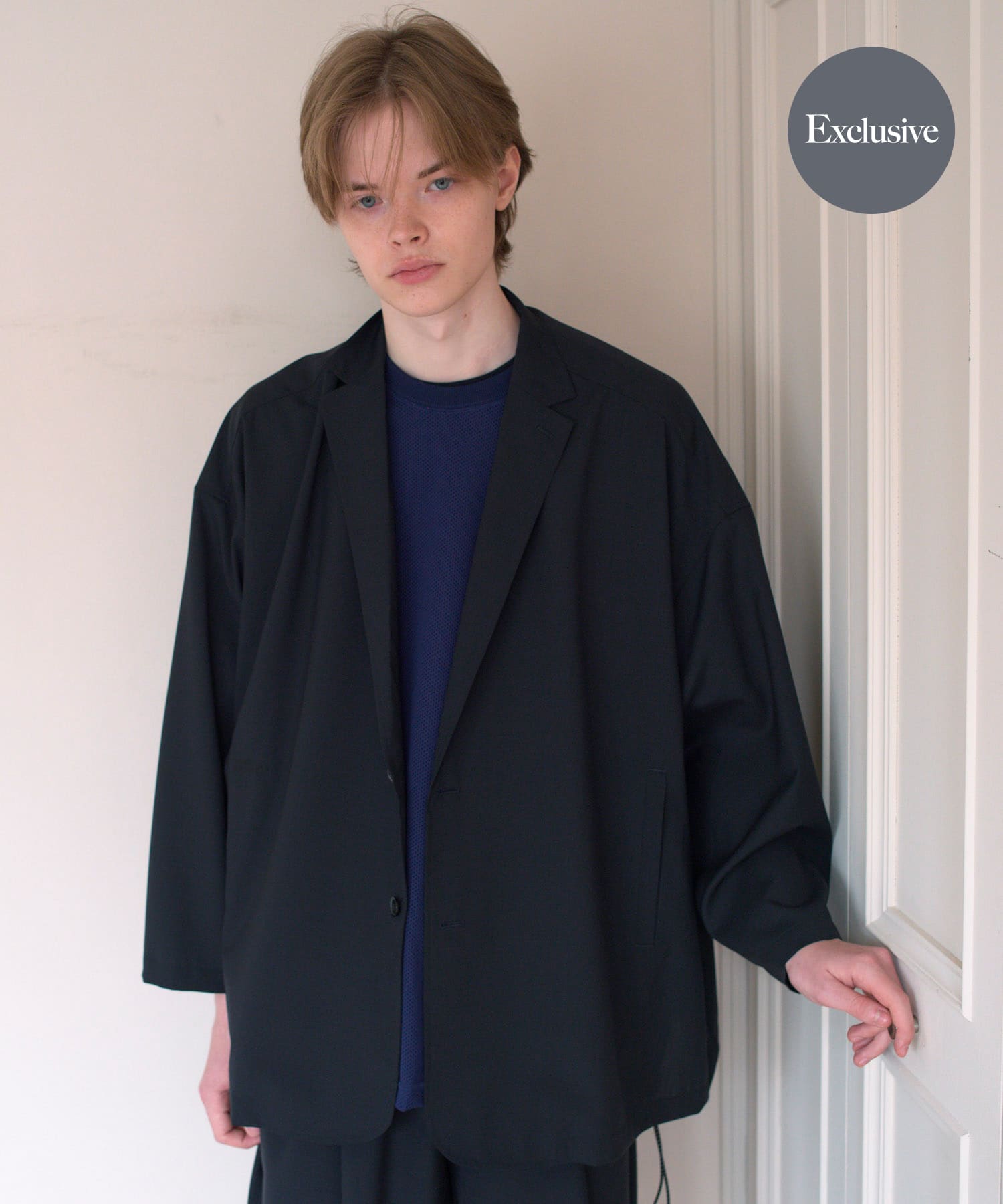 『別注』SFC×URBS　TAILORED SHIRT JACKET NAVY M