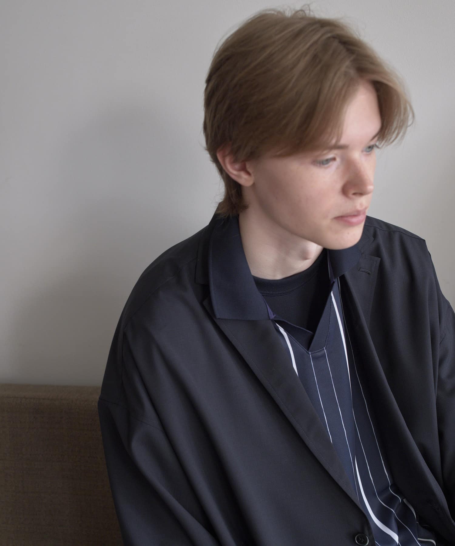 『別注』SFC×URBS　TAILORED SHIRT JACKET NAVY M