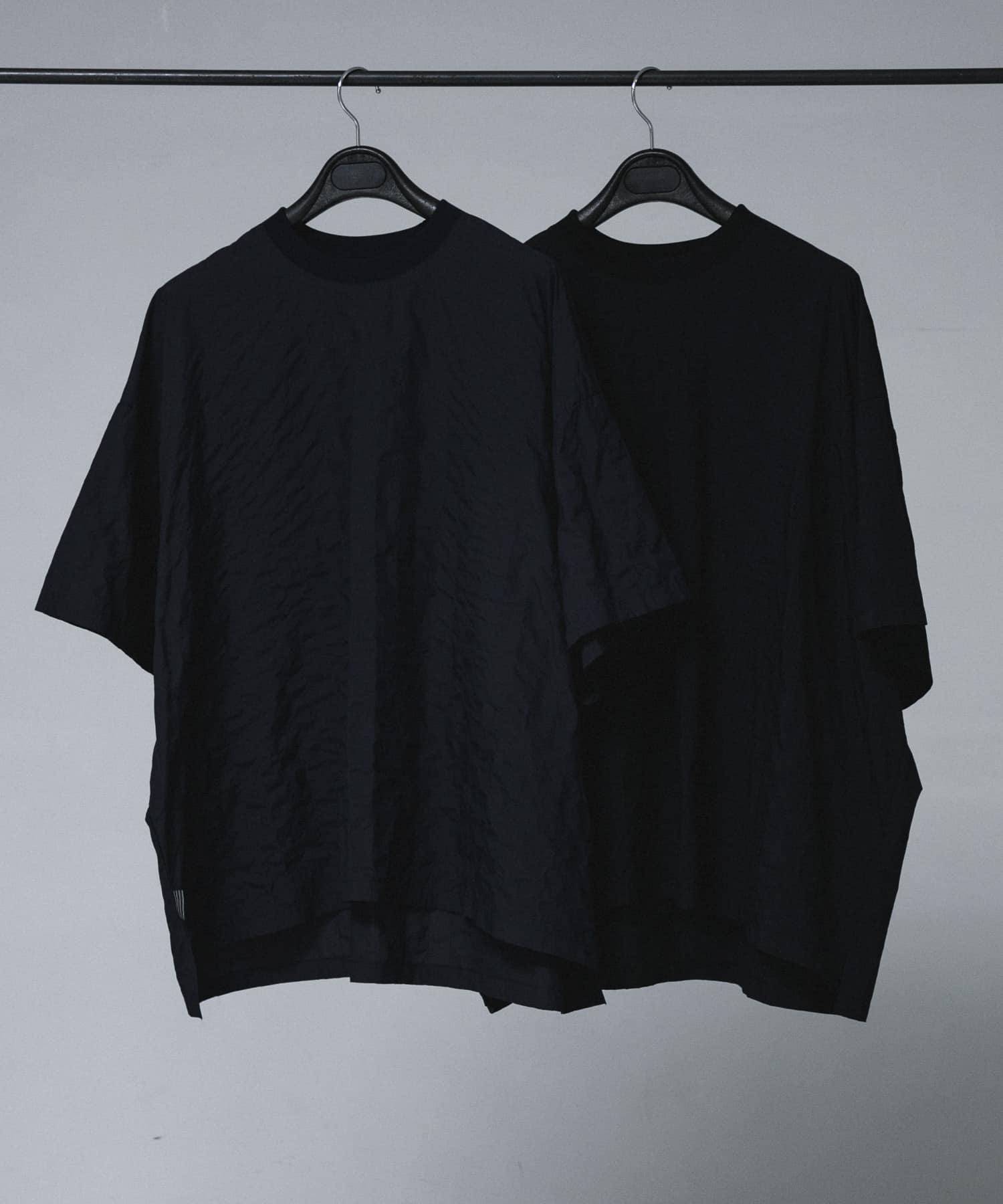 SFC　STITCHED NYLON SS TEE Navy L