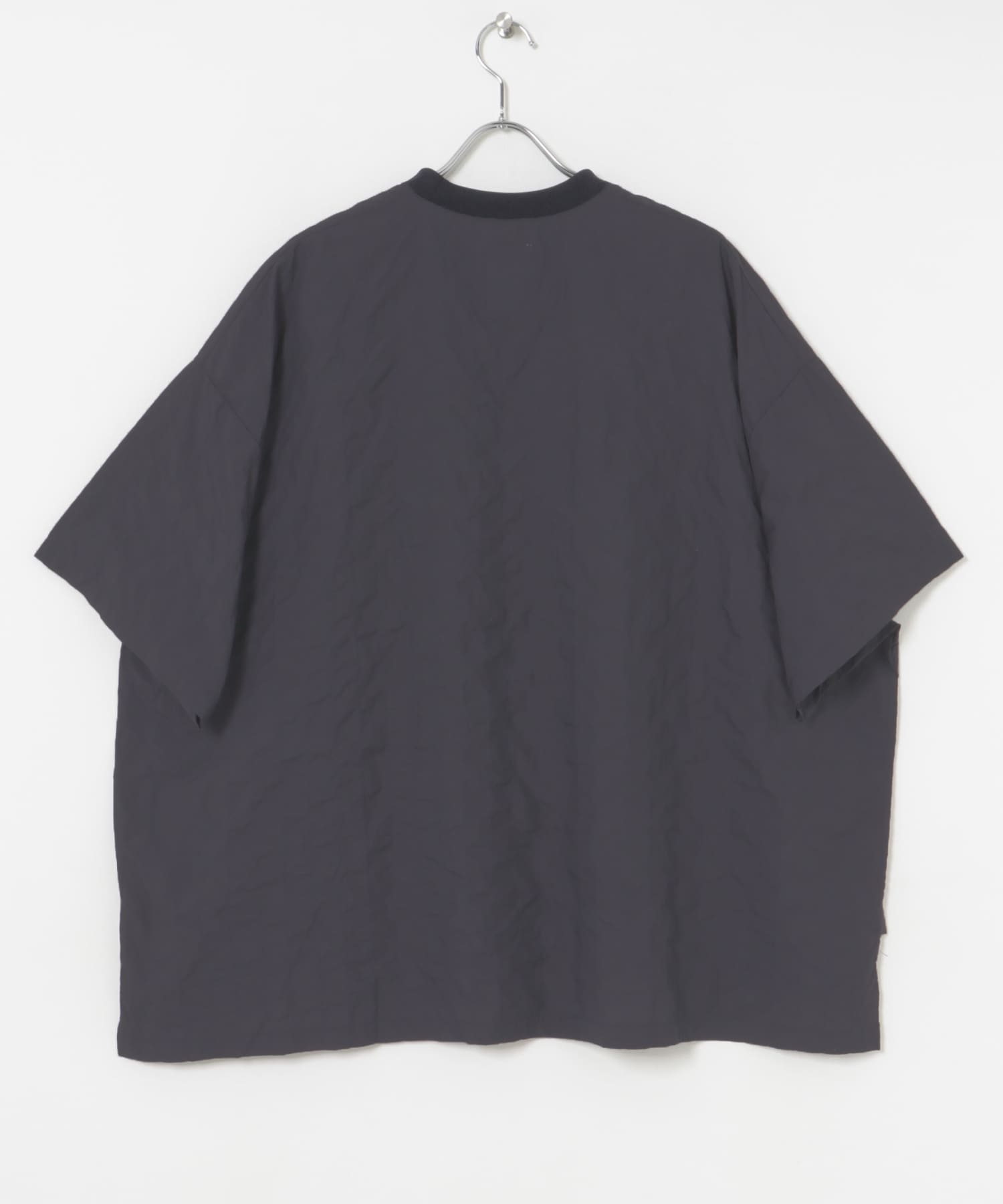 SFC　STITCHED NYLON SS TEE Navy L