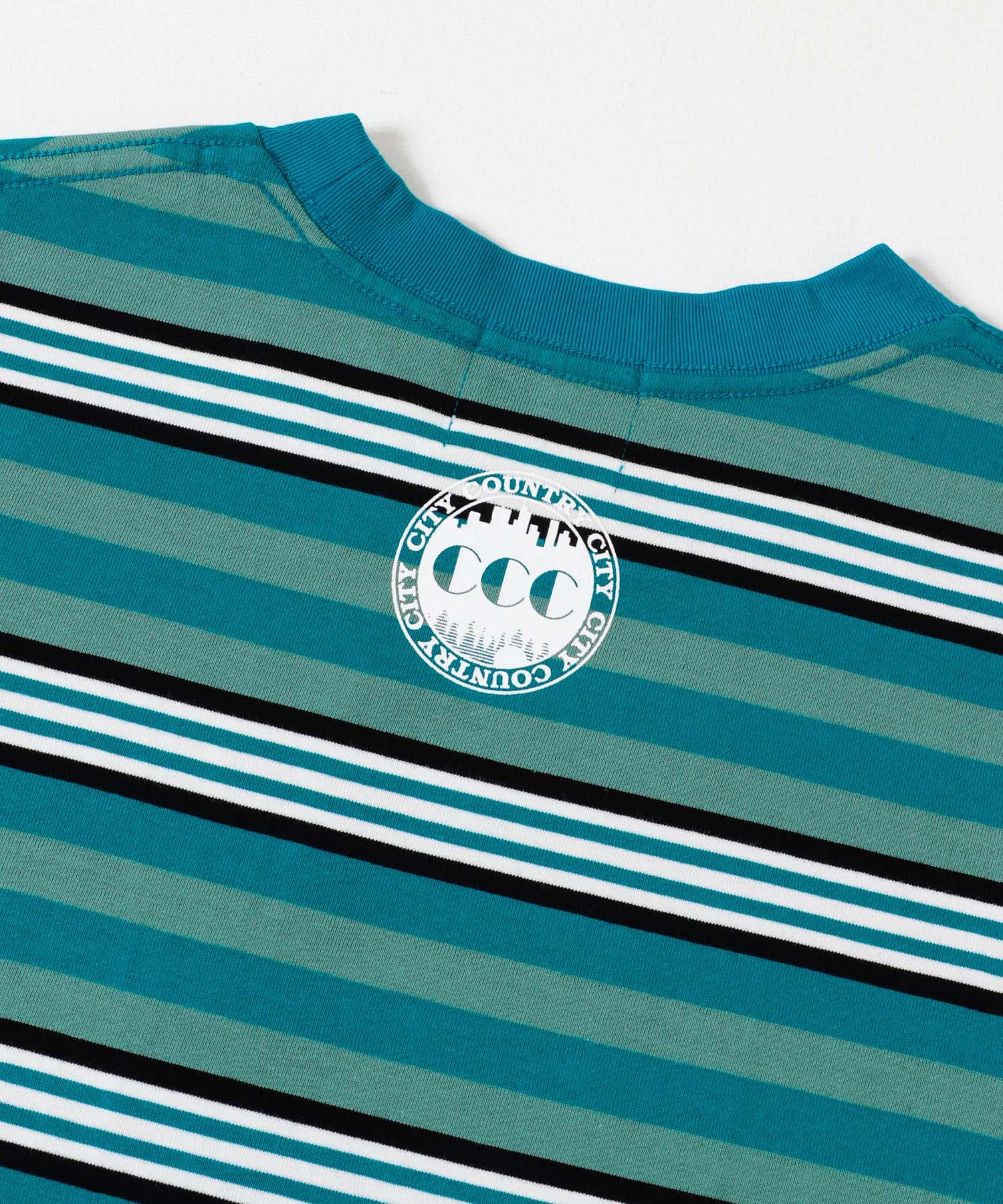 CITY COUNTRY CITY　EMB LOGO MULTIBORDER L/ST GRN/WHT L