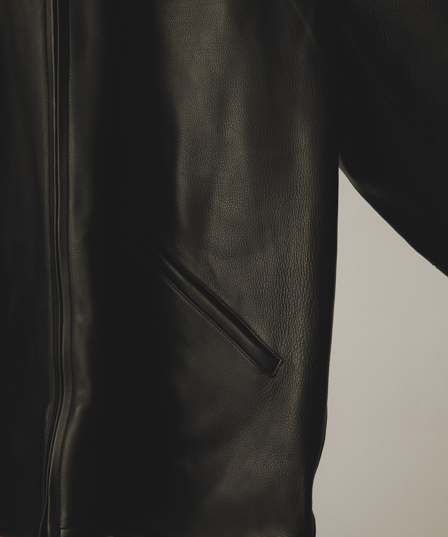 A PRESSE　Leather Sports Jacket Black 2