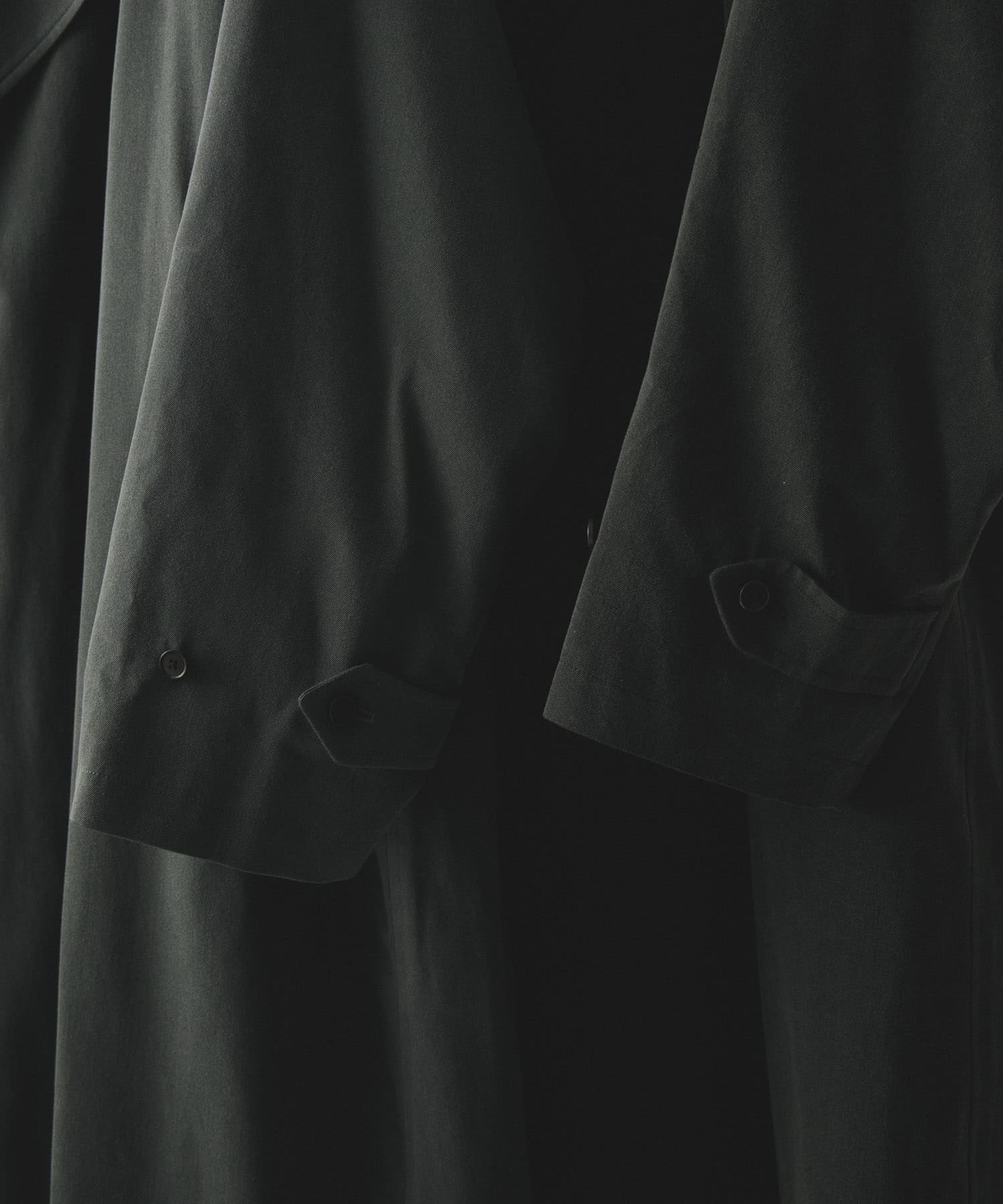 A PRESSE　Maxi Length Washed Silk Trench Coat CHARCOAL 2