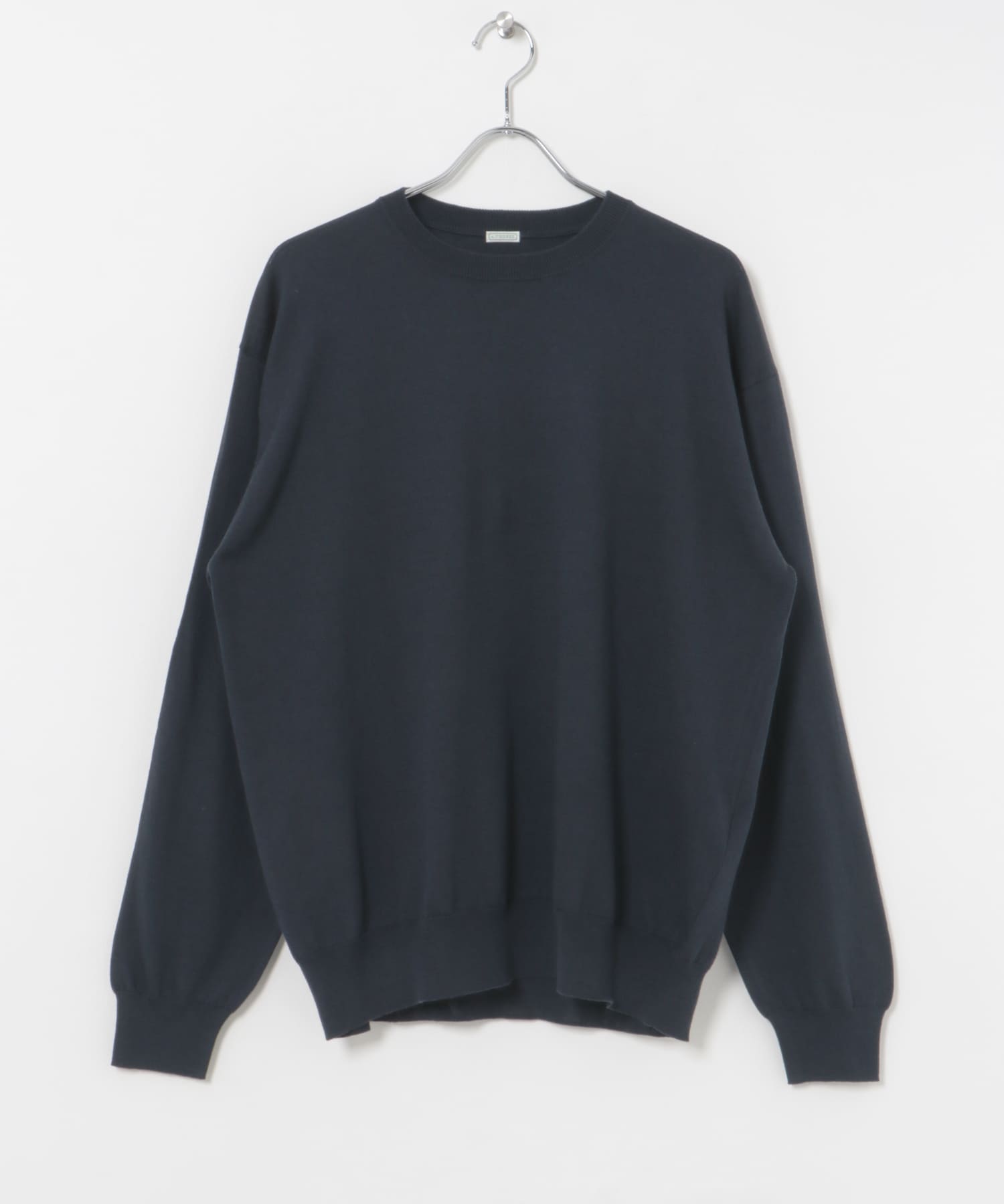 A PRESSE　Wool Cotton High Gauge Crew Neck Sweater