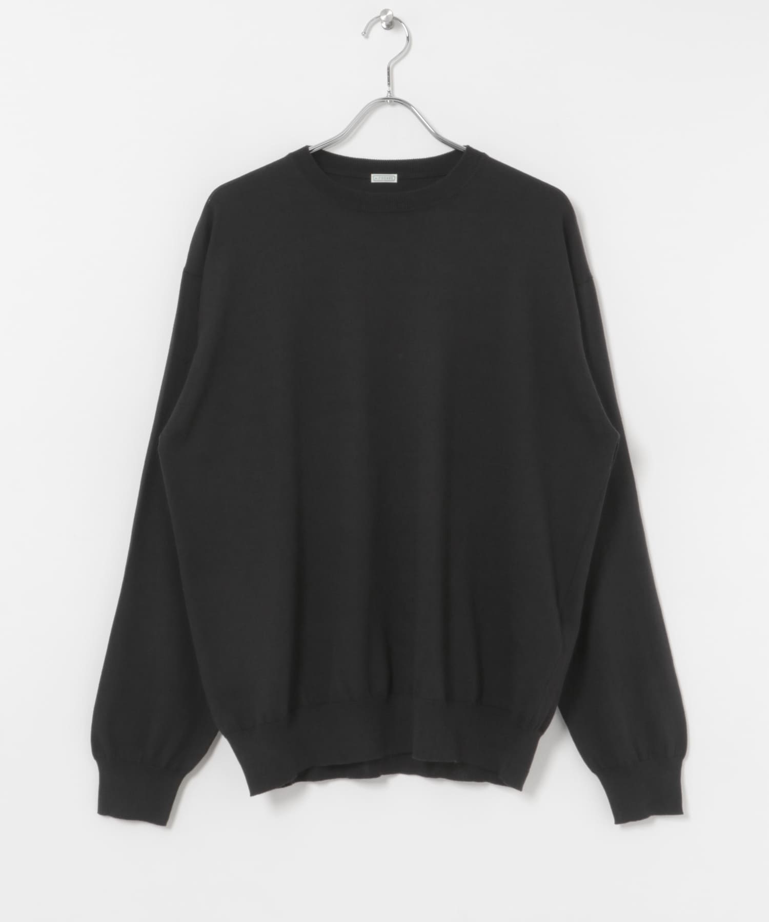 A PRESSE　Wool Cotton High Gauge Crew Neck Sweater