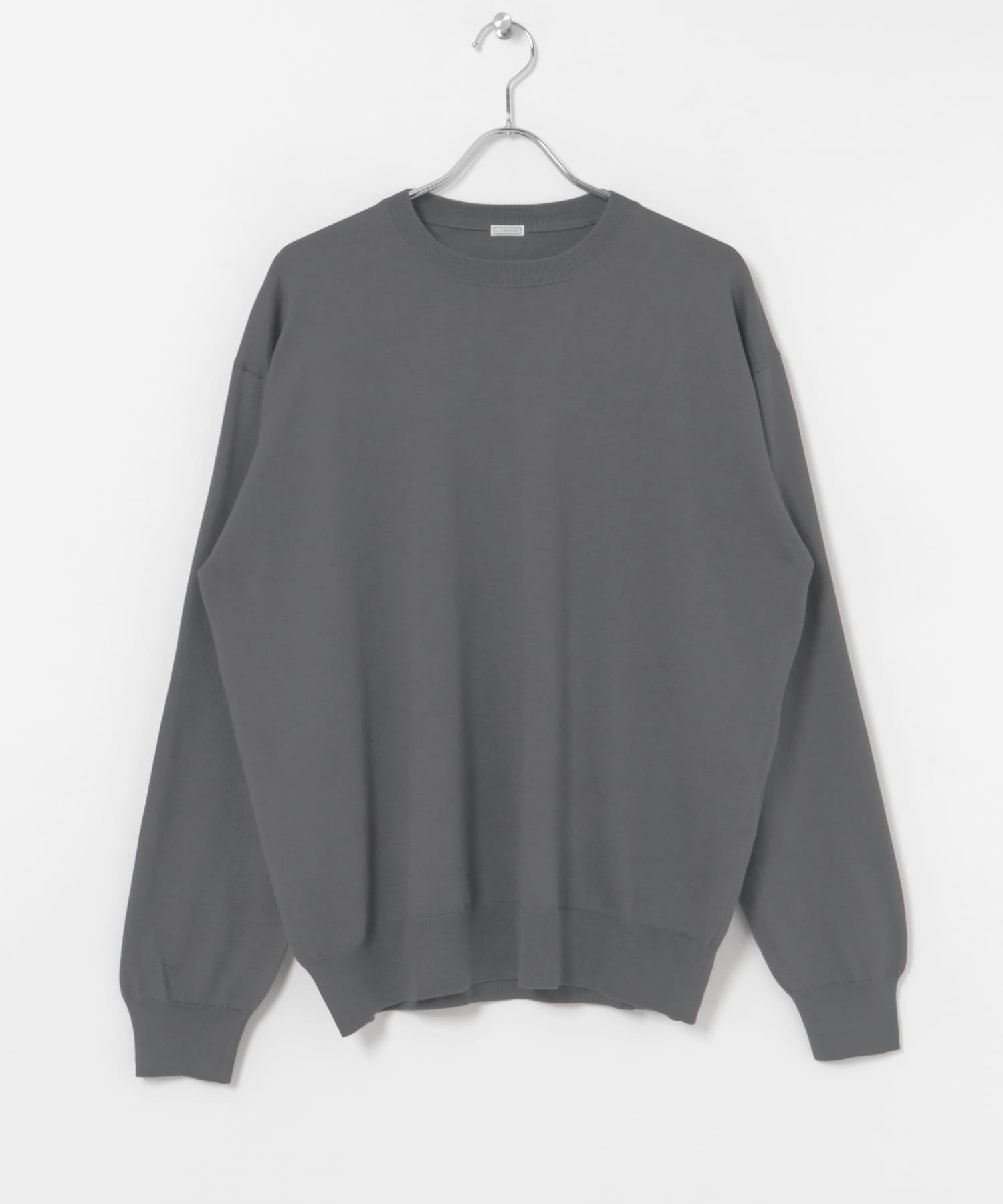 A PRESSE　Wool Cotton High Gauge Crew Neck Sweater