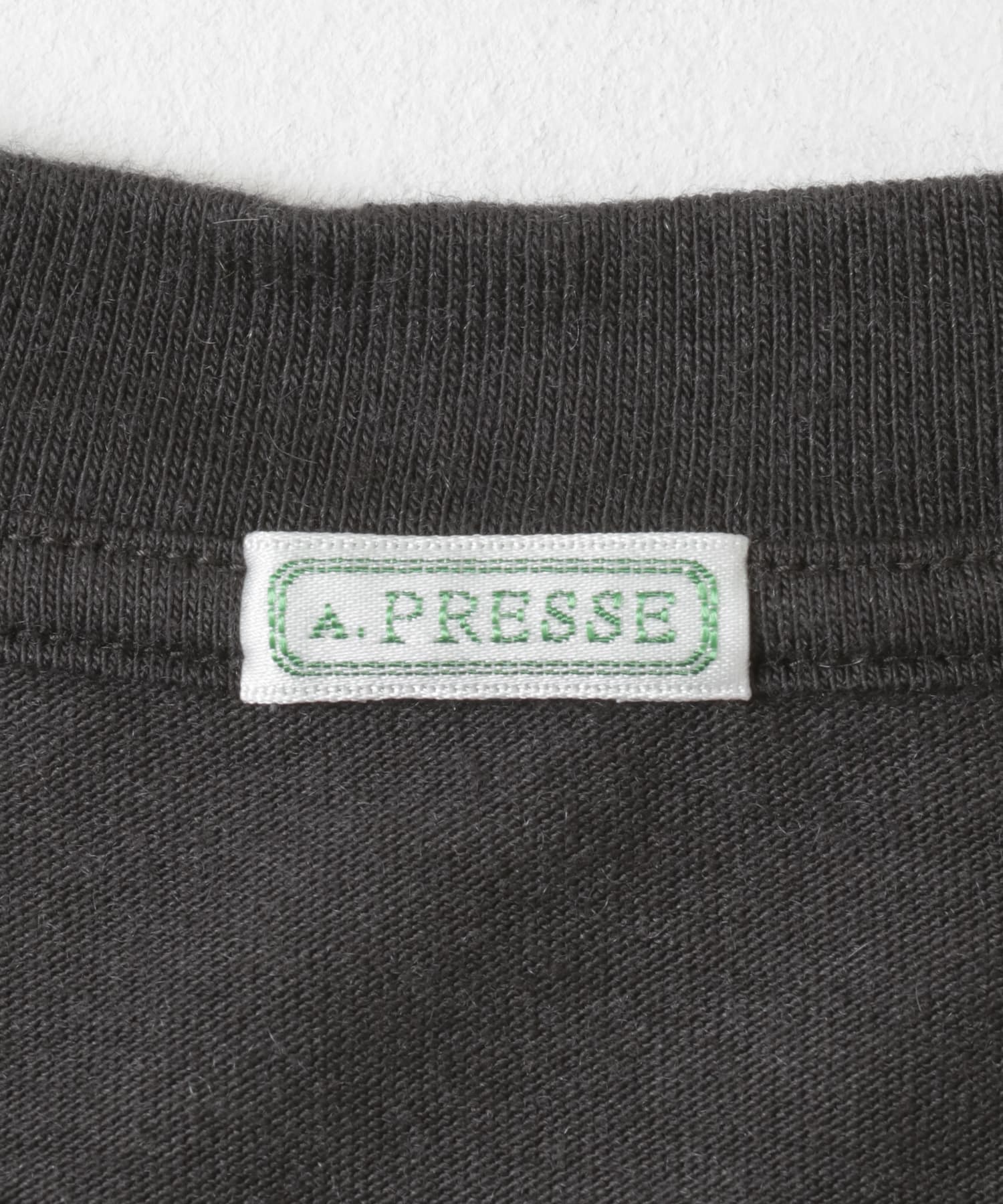 A PRESSE　Cashmere Blend L/S T-Shirt CHARCOAL 2